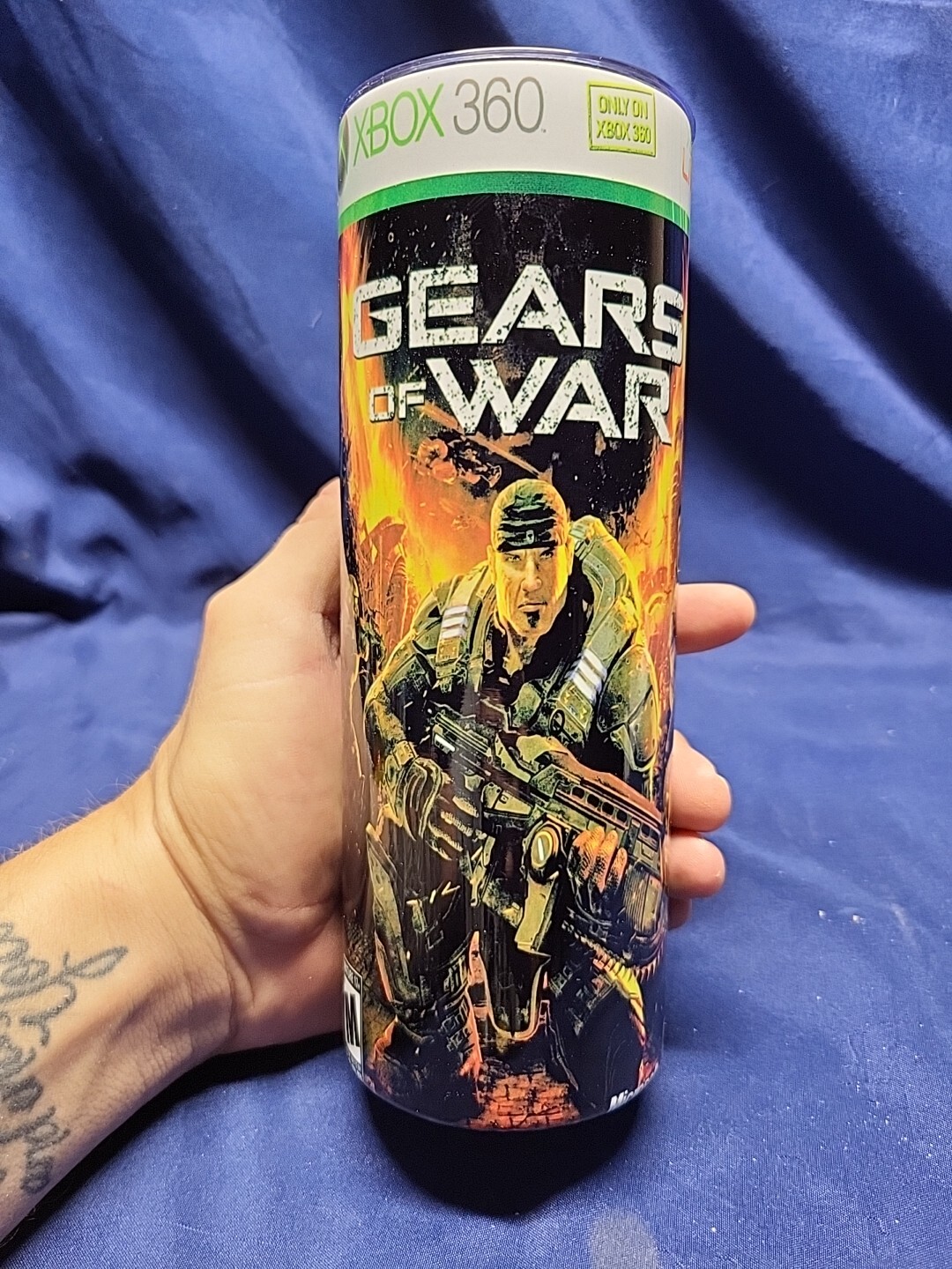 Gears of War (Microsoft Xbox 360, 2006) Artwork 20oz Sublimation Tumbler