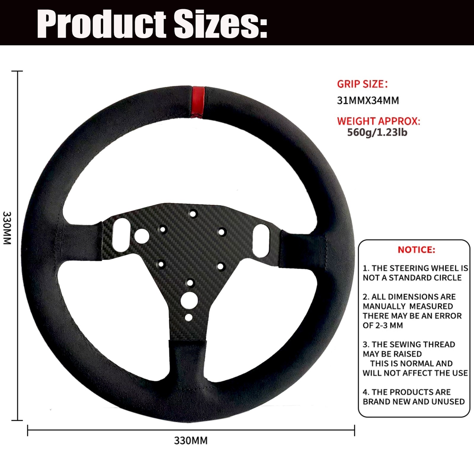 13 Inch GT F1 Racing Wheel Mod For Logitech RS 50 System Steering Wheel Hub Base