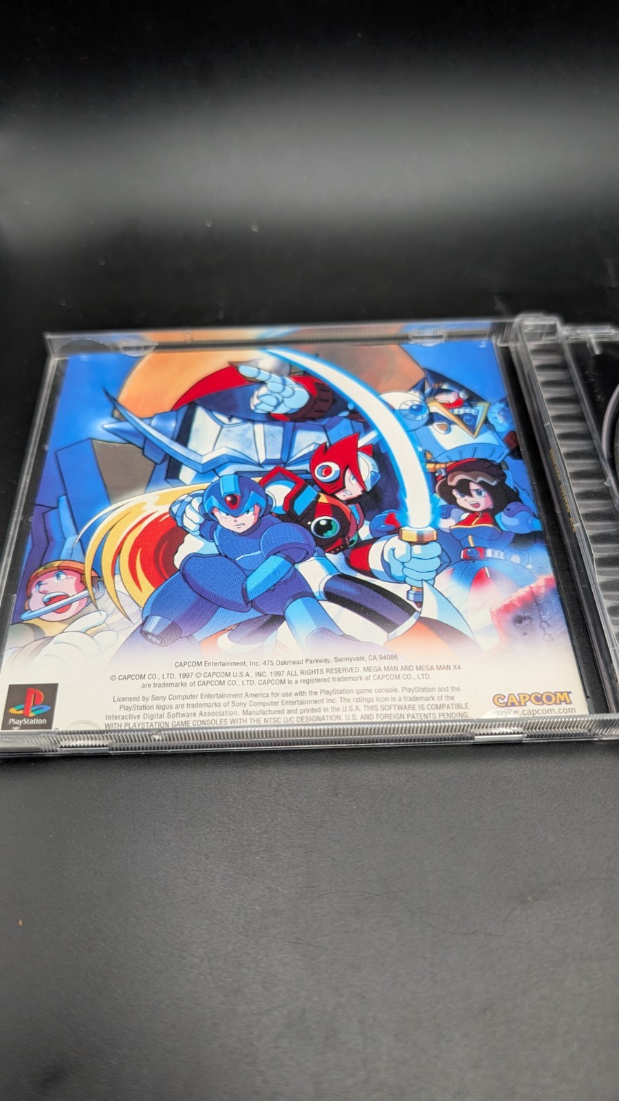 Mega Man X4 (Sony PlayStation 1, 1997) Complete With Manual Disk amazing Shape
