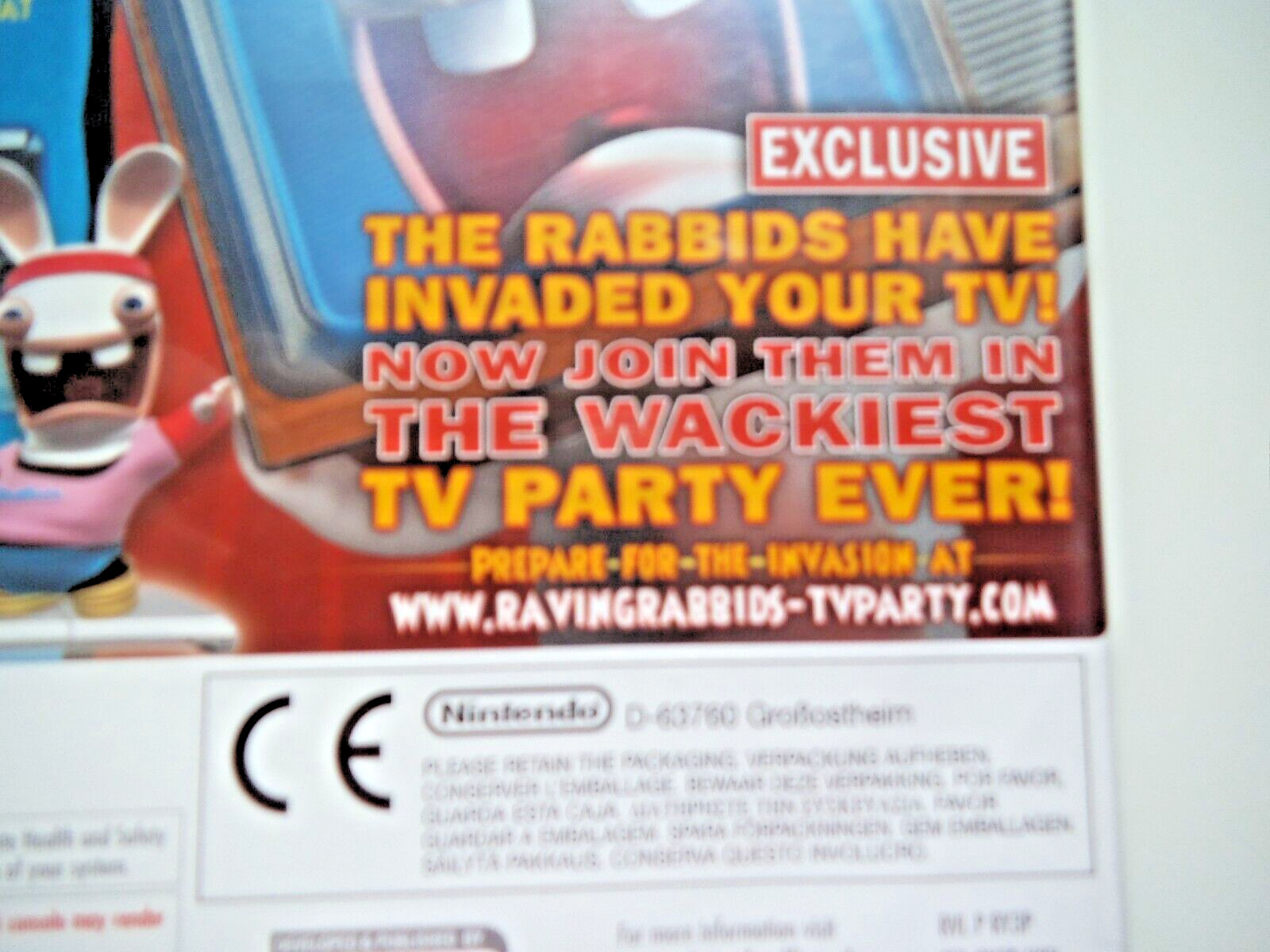 RAYMAN RAVING RABBIDS (Nintendo Wii) Original packaging without…