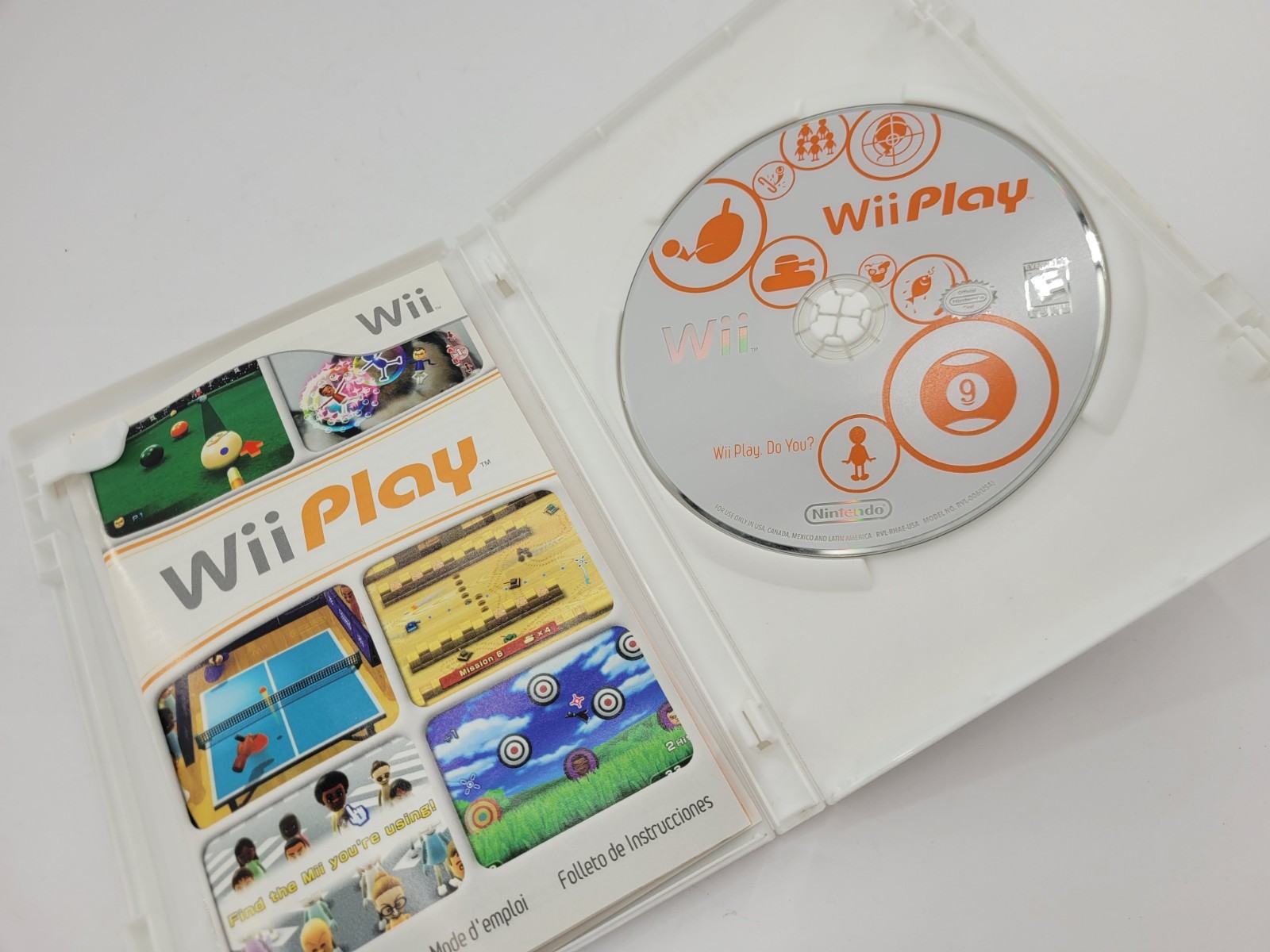 Nintendo Wii Play Wii E NTSC-U/C Sports Mixed Sports Game Disc w/ Case Manual. 3