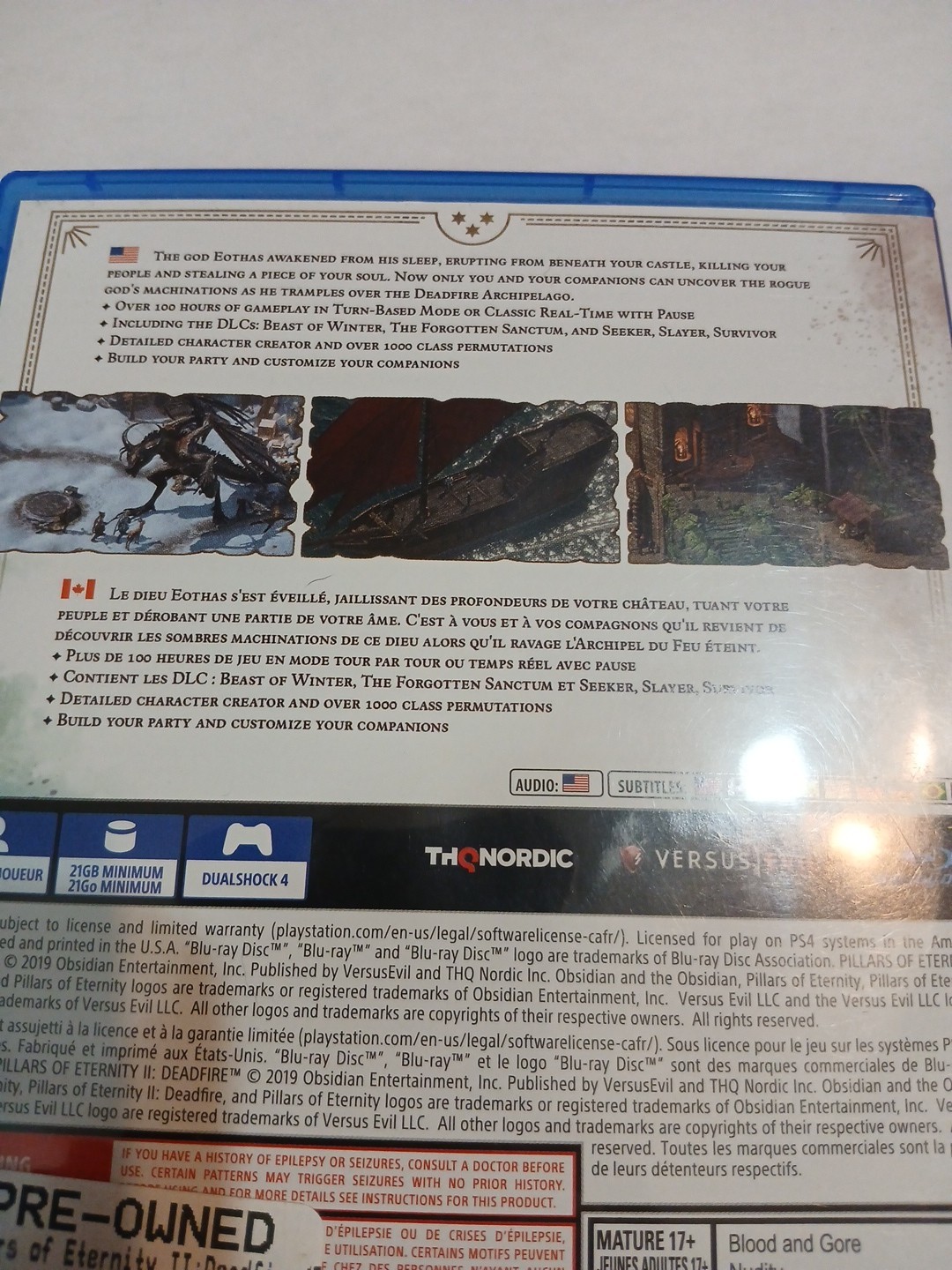 Pillars of Eternity II: Deadfire Ultimate Edition PS4 Tested And Working