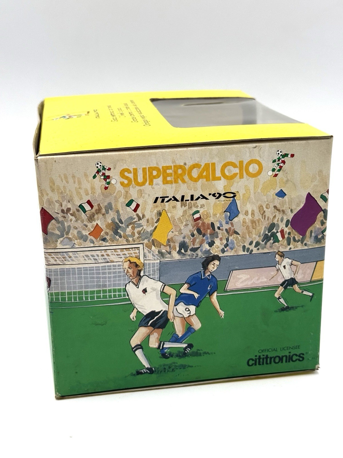 1990 LCD VIDEO GAME HANDHELD SOCCER FOOTBALL ITALY 90 World Cup NEW IQ