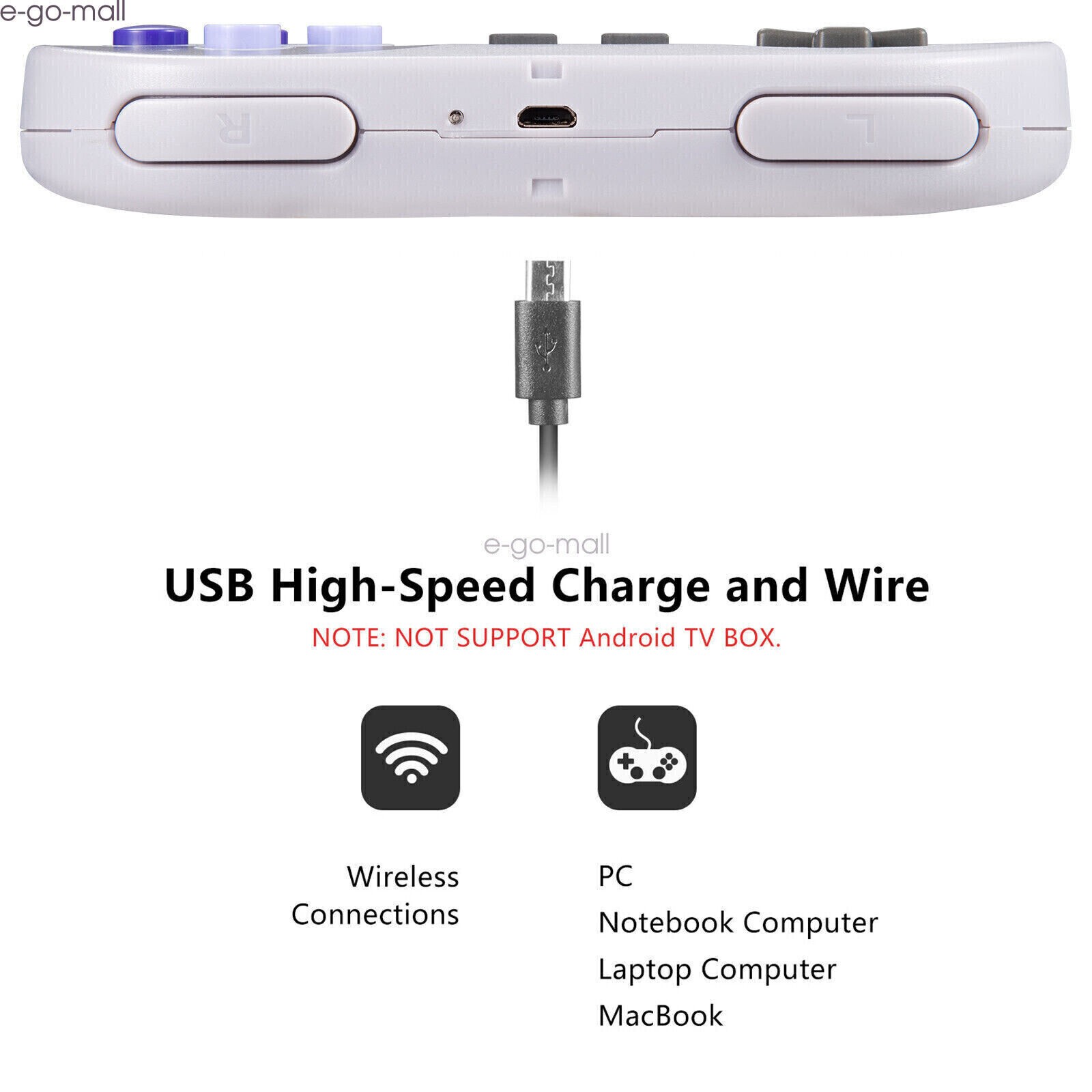 Wireless SNES Gamepad for Super Nintendo Entertainment System Super Famicom