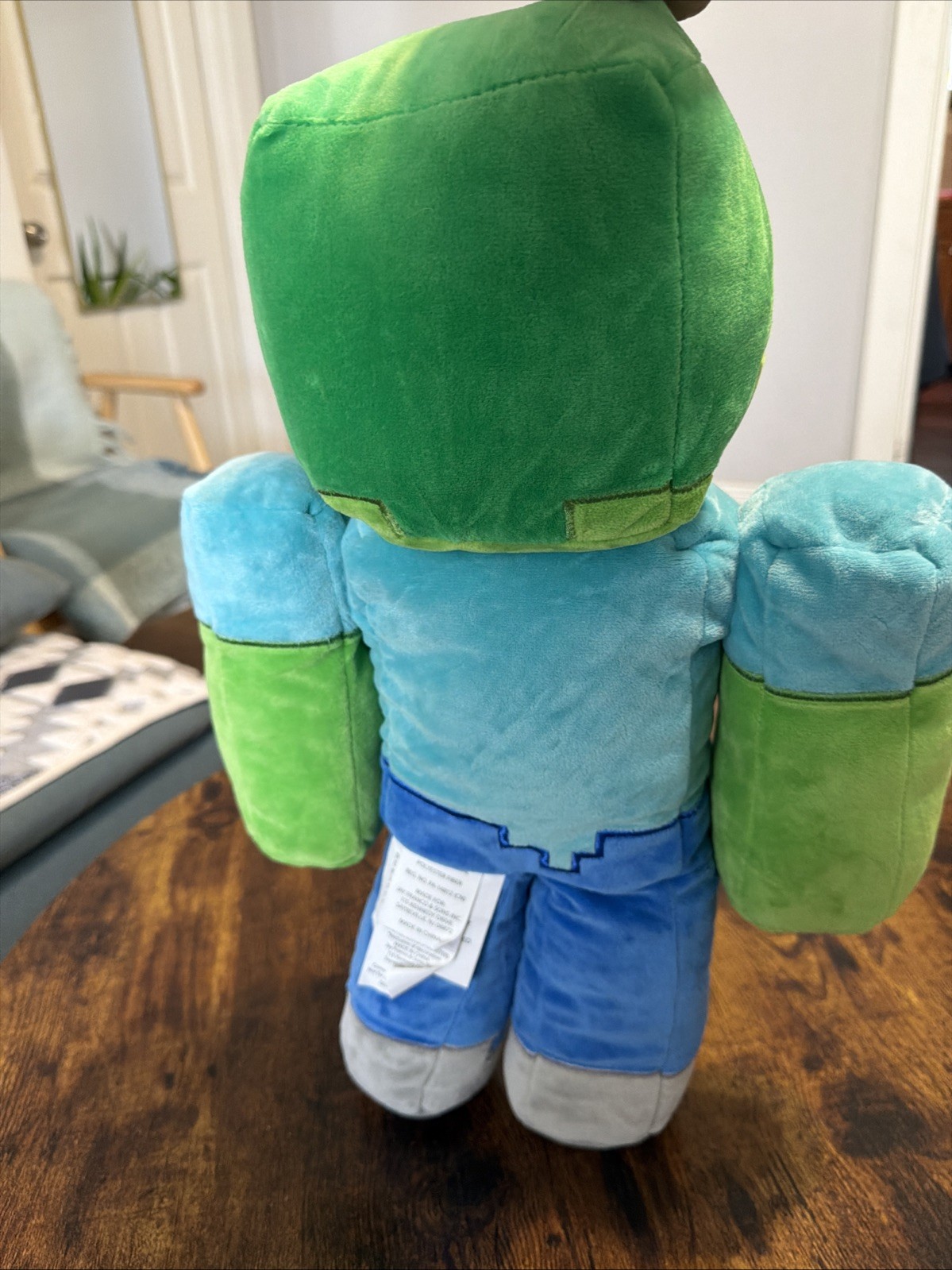 Mojang Minecraft Zombie Steve Creeper Jinx Green Plush Doll Pillow 18”
