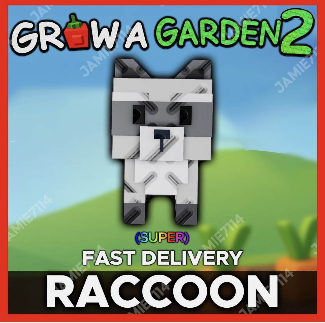 RACCOON 🦝(GAG 2)| CHEAPEST |🪴Grow a Garden 2 | SAME-DAY 📦