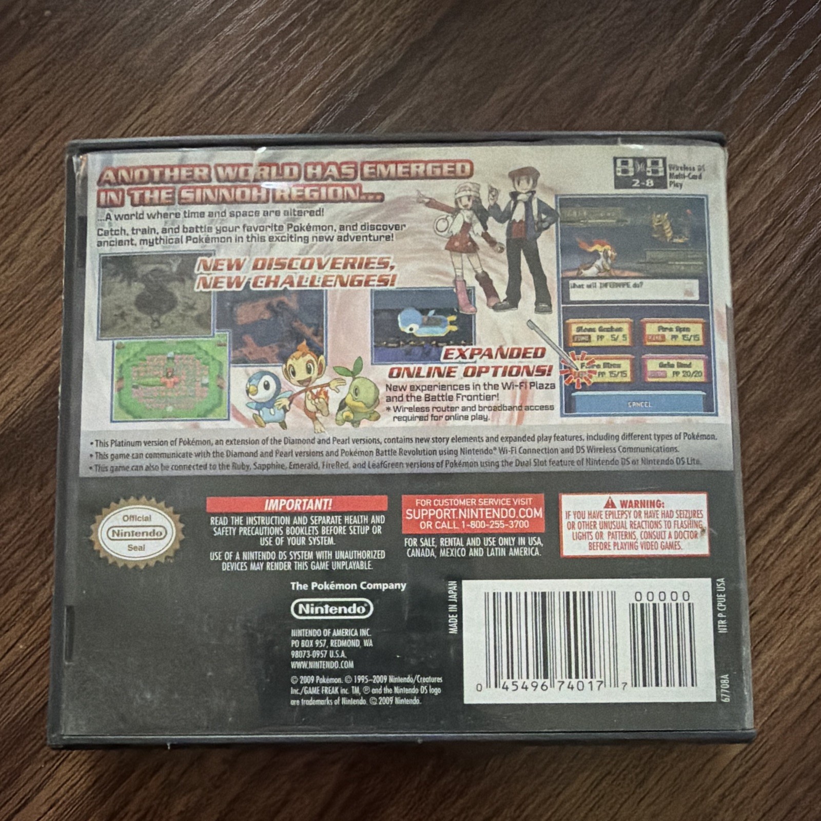 Nintendo Pokémon Platinum Version Nintendo DS 2009 NTSC-U/C Manual Included