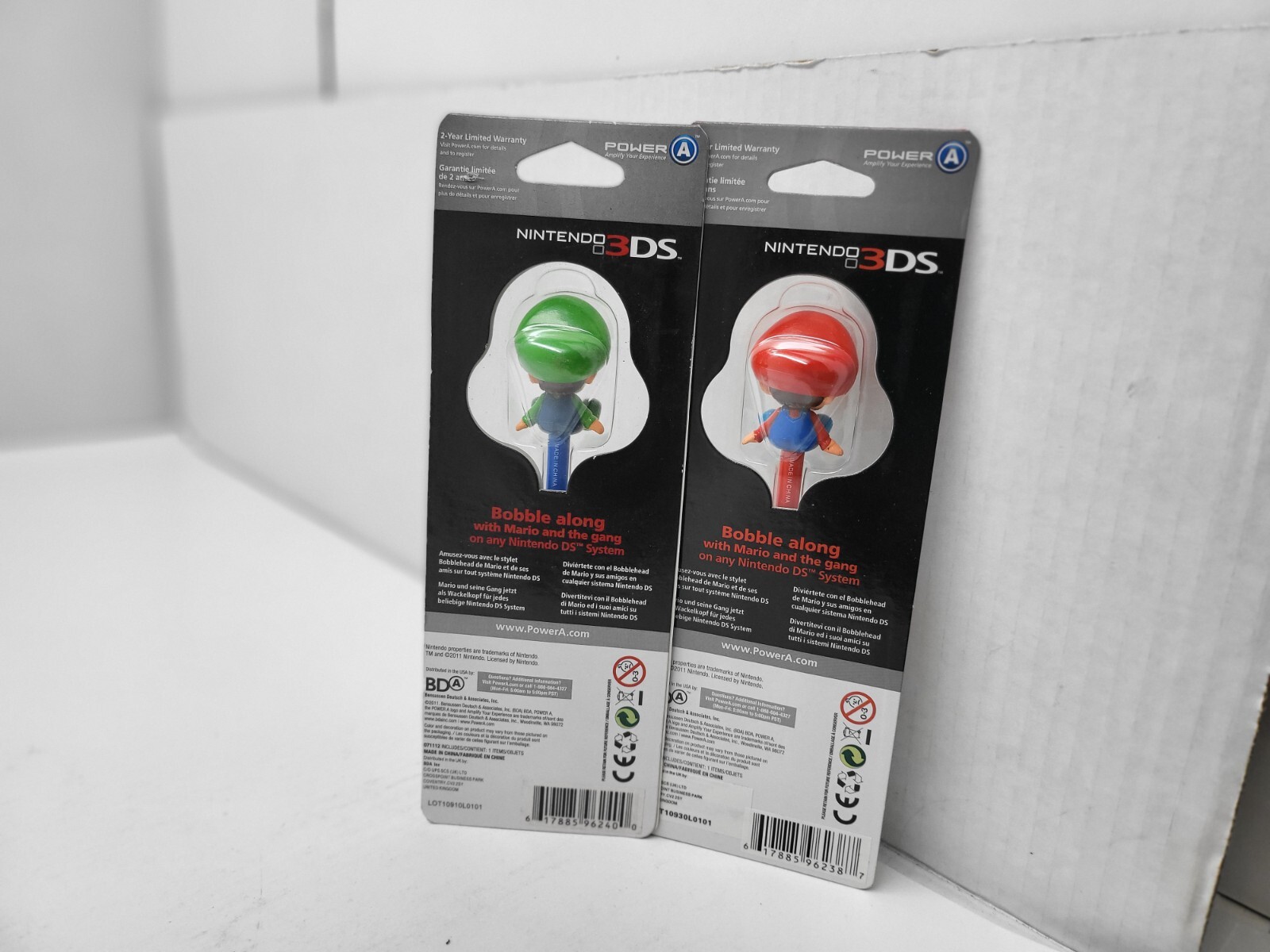 2 NEW LARGE BOBBLE HEAD STYLUS 1 SUPER MARIO BROS. & 1 LUIGI BOBBLEHEAD