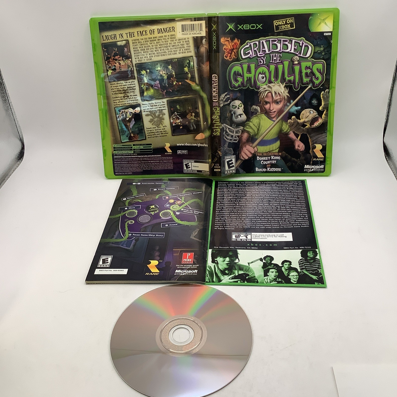 Grabbed by the Ghoulies (Microsoft Xbox, 2003) Complete CIB w/ Manual