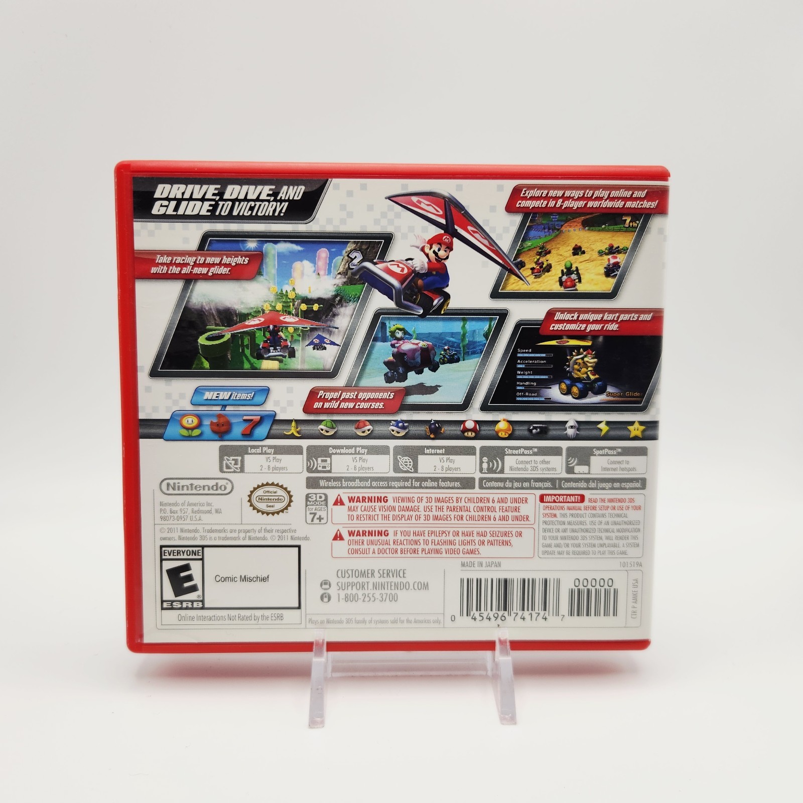 3DS Mario Kart 7 (Nintendo, 2011) W/Manual – Tested & Working