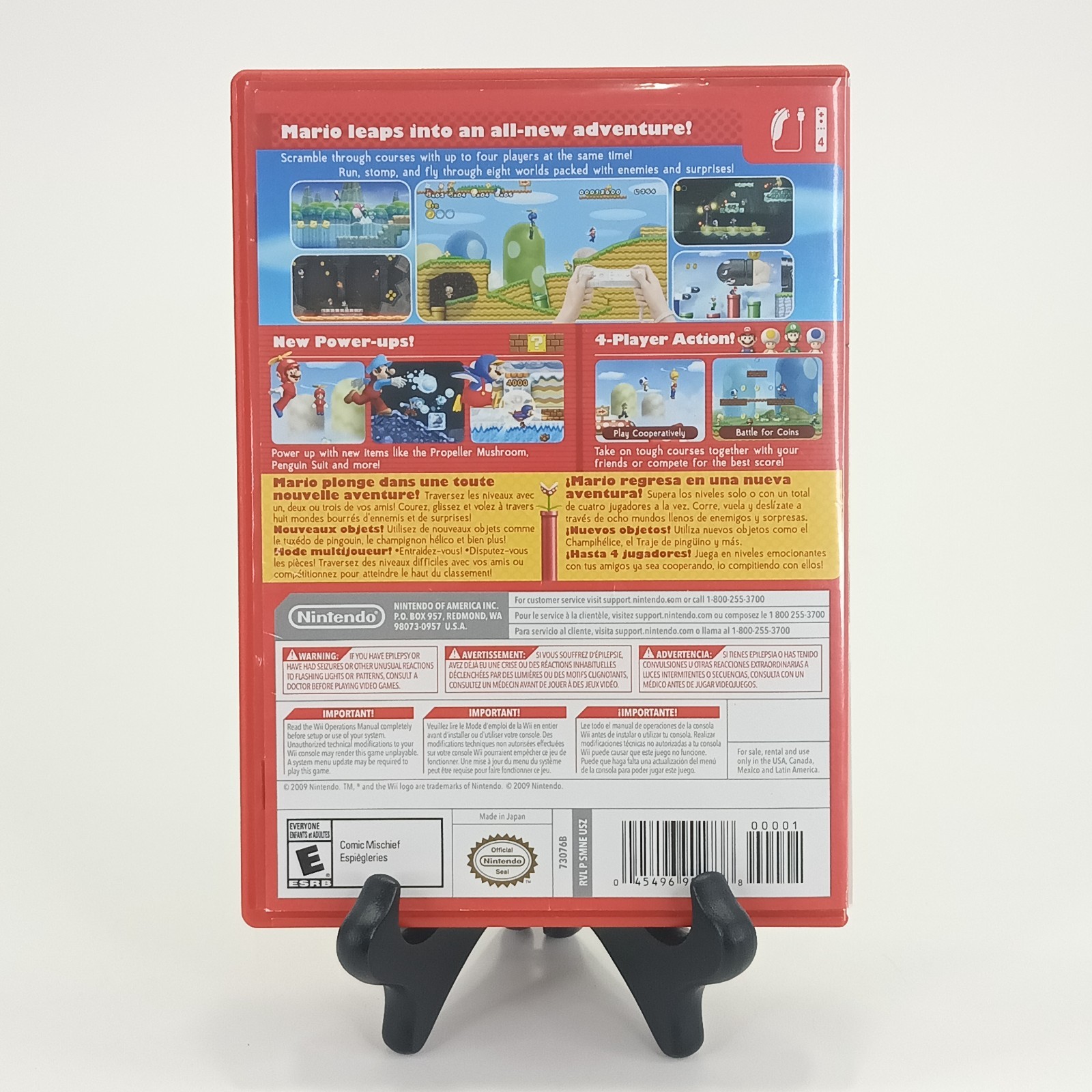 New Super Mario Bros. Wii Video Game With Booklet (Nintendo Wii, 2009) Tested