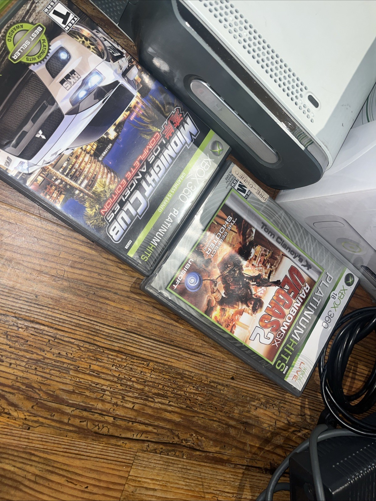 Xbox 360 White 60gb Console bundle w/ games & Original Box
