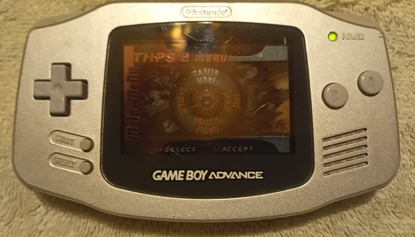 Nintendo Game Boy Advance GBA Platinum Silver AGB-001 Tested Working Complete