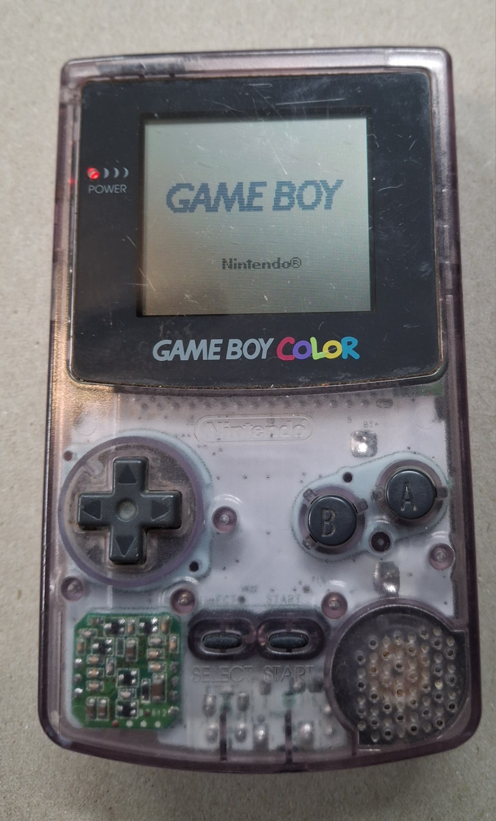 Nintendo Game Boy Color Atomic Purple W/ Two Games