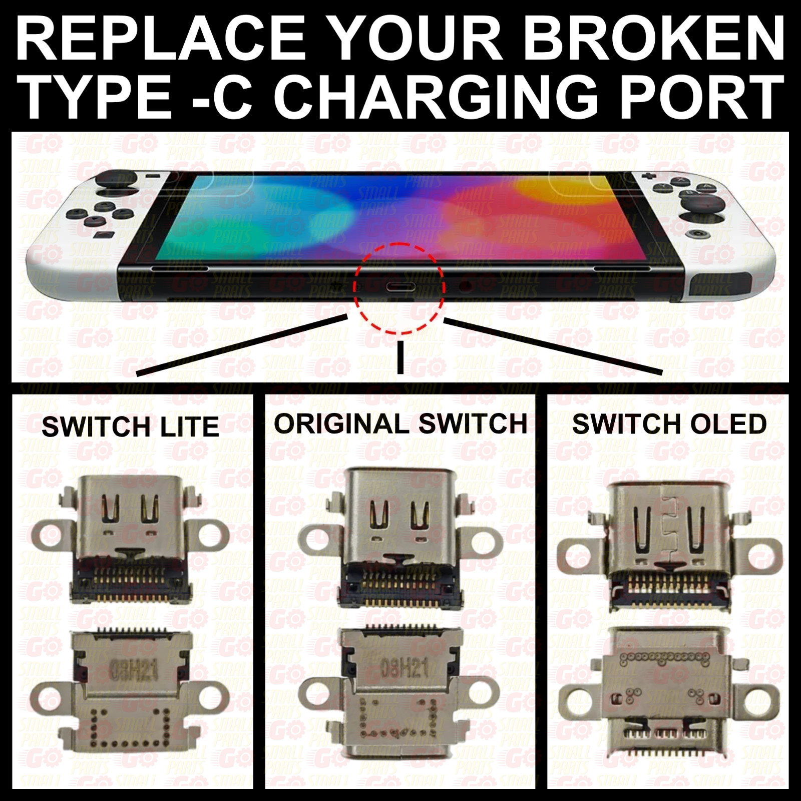 OEM Type-C USB Port for Nintendo Switch/NS/Lite/OLED Charging Dock Socket
