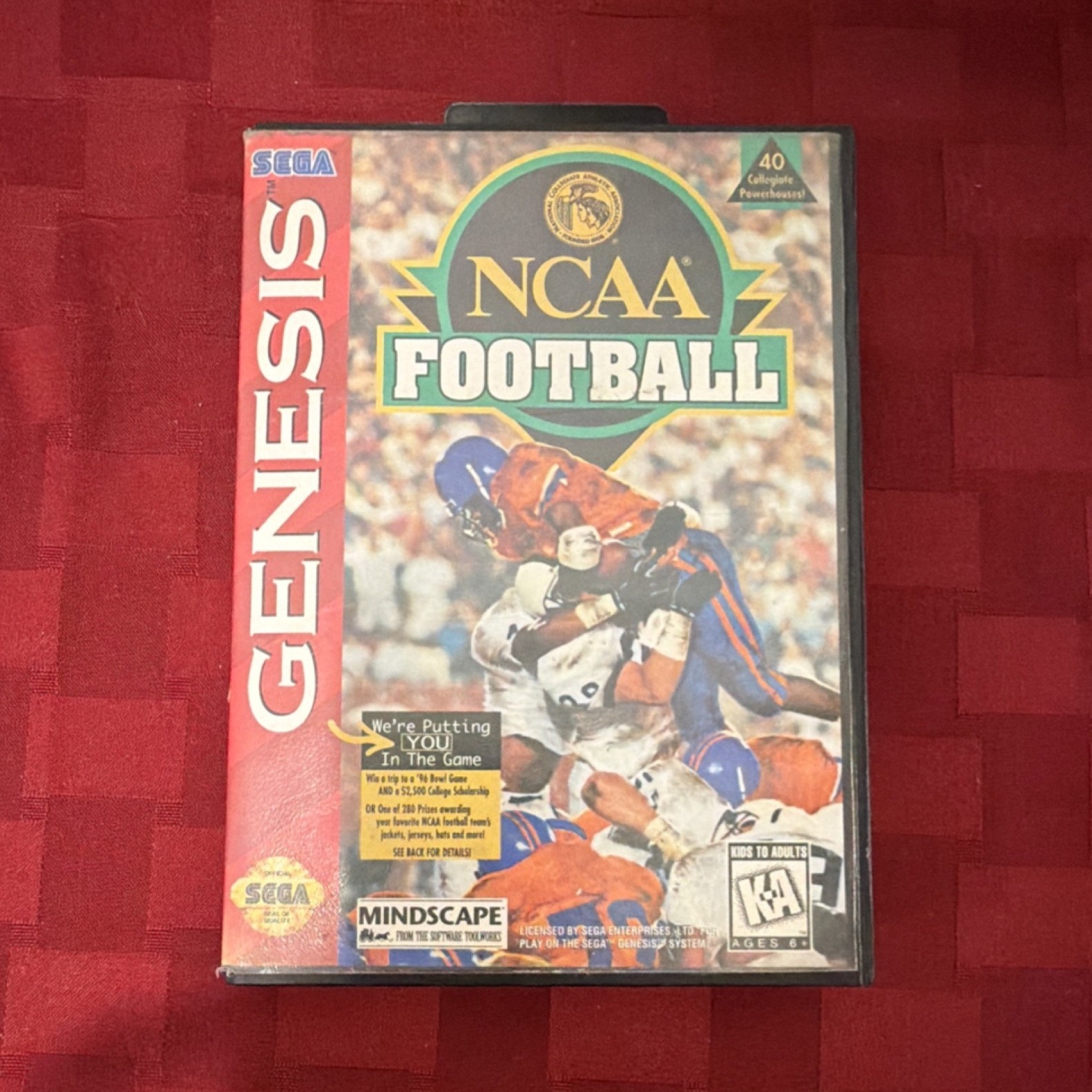 NCAA Football (Sega Genesis, Mindscape) Manual, Multiplayer, American Football