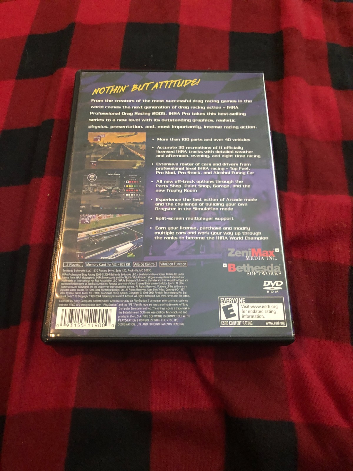 IHRA Professional Drag Racing 2005 Sony Playstation 2 Case No Manual Disc Great