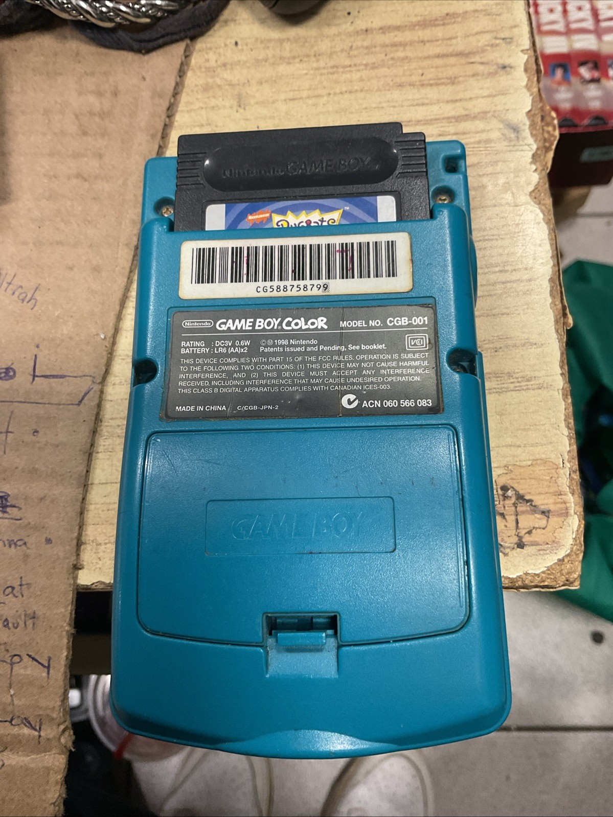 Nintendo Gameboy Boy Color Teal Green Console CGB-001 Tested & Working
