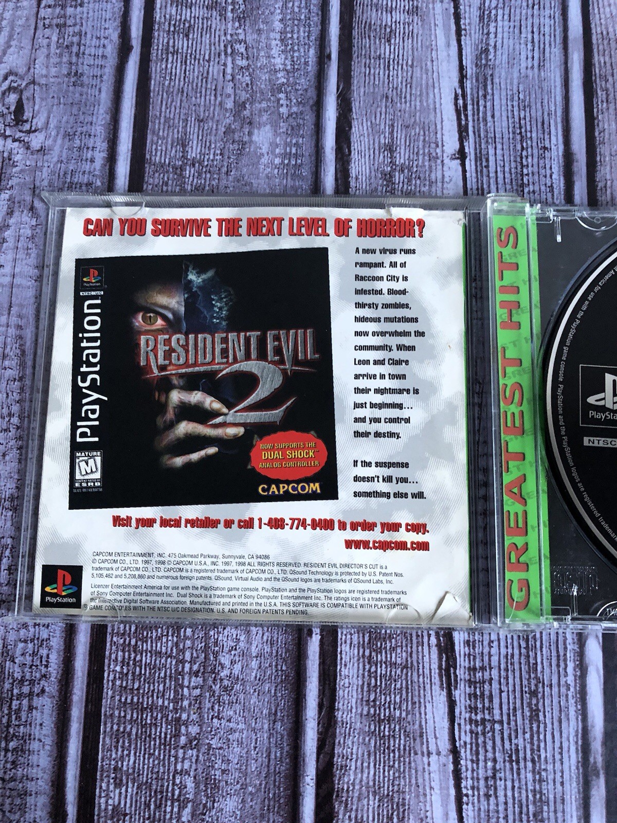 PS1 Console W/ Box (US) Resident Evil 1 Directors Cut / RE 2 DualShock EDT.