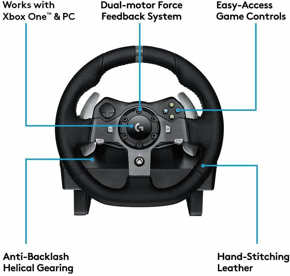 Logitech G920 Xbox Driving Force Racing Wheel for Xbox One and PC (941-000121)