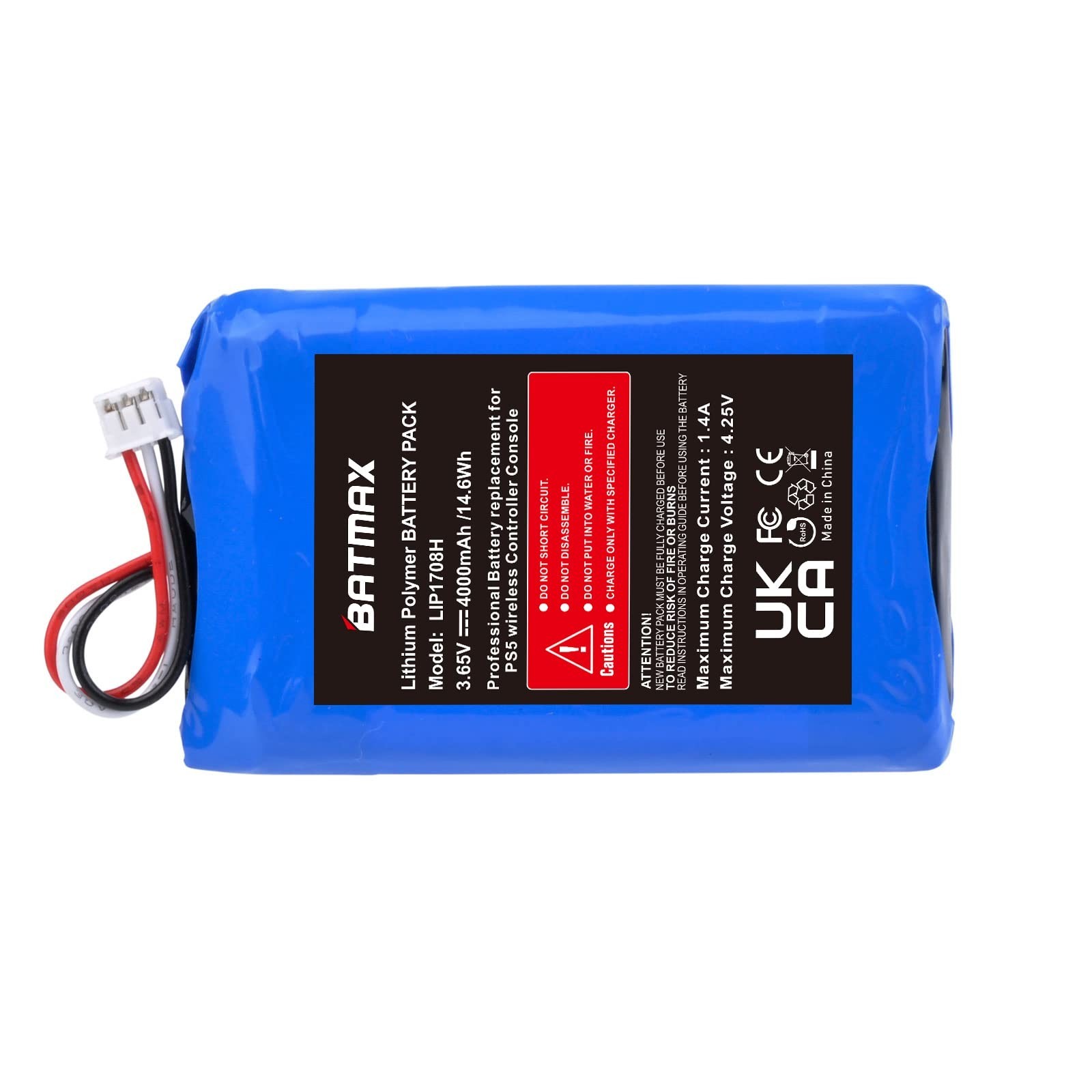 4000mAh Rechargeable Battery for PS5 DualSense Controller – High Capacity Gamepa