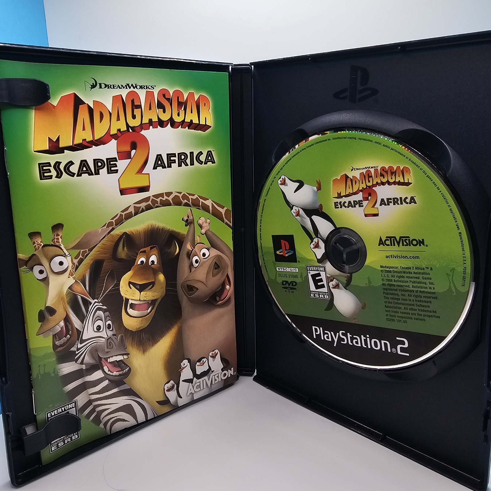 Madagascar: Escape 2 Africa Sony PlayStation 2,PS2 2008 CIB