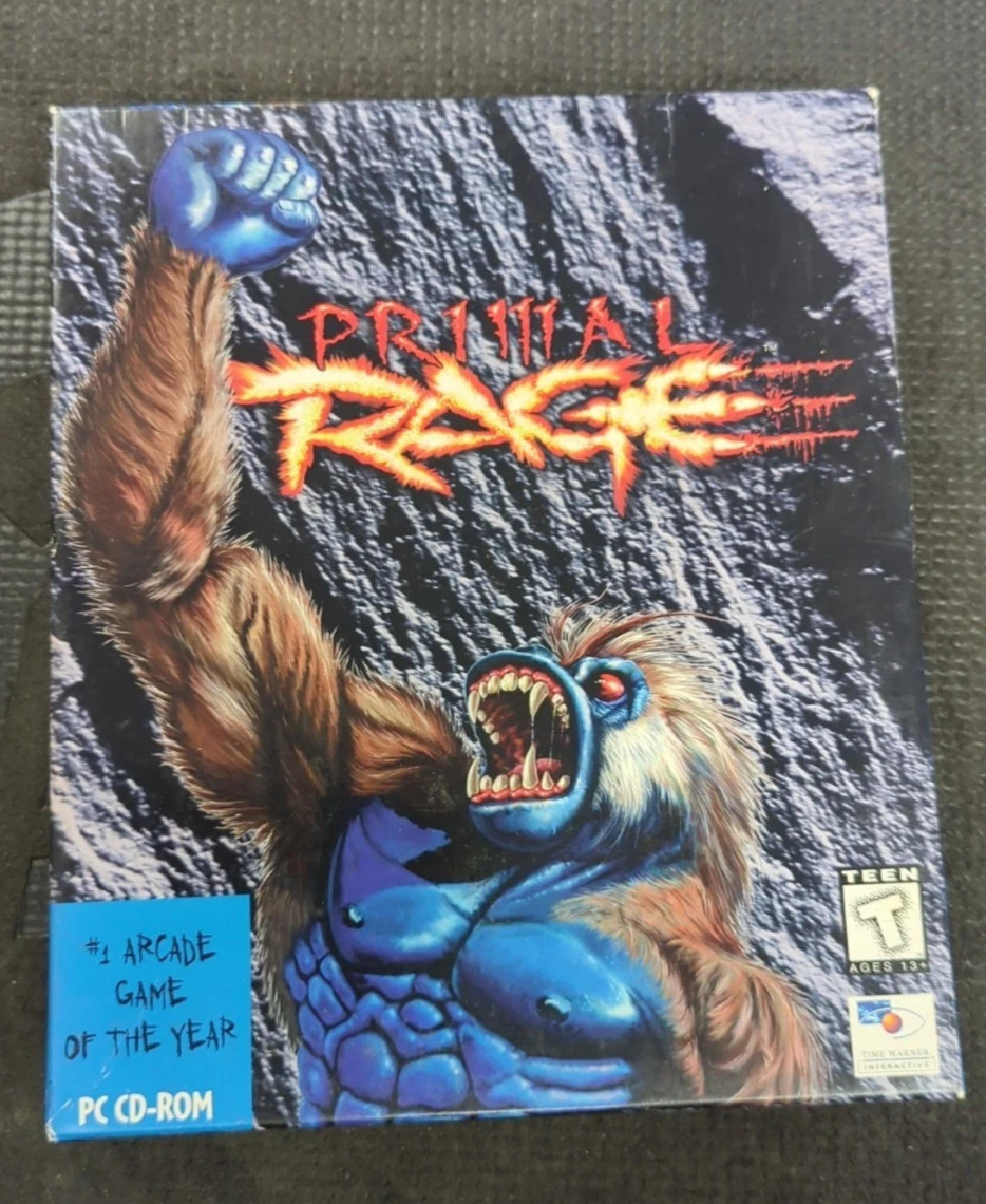 Primal Rage, Windows 95 Complete in Box Fighting Game Classic