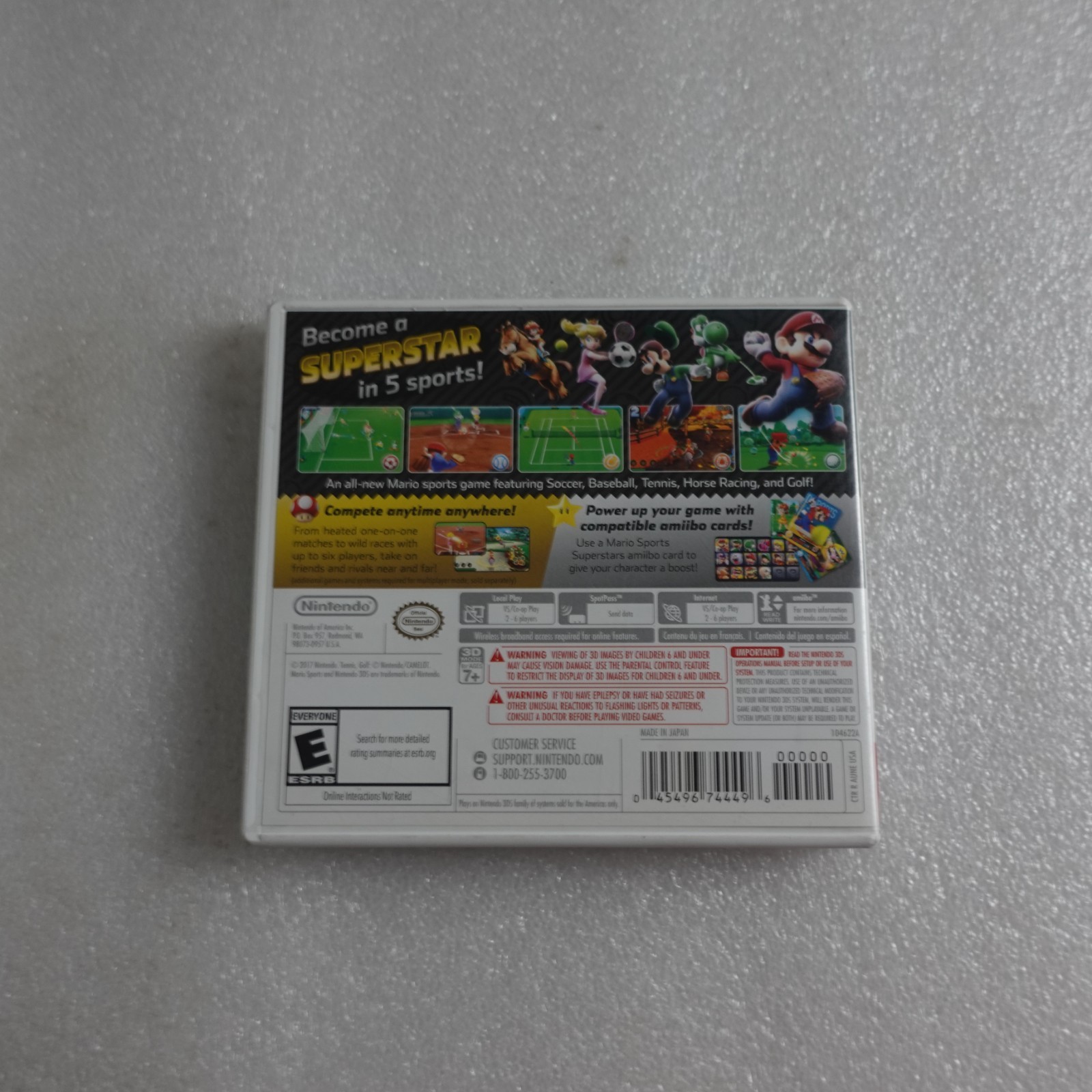 Mario Sports Superstars Case and Manual Nintendo 3DS CASE NO GAME