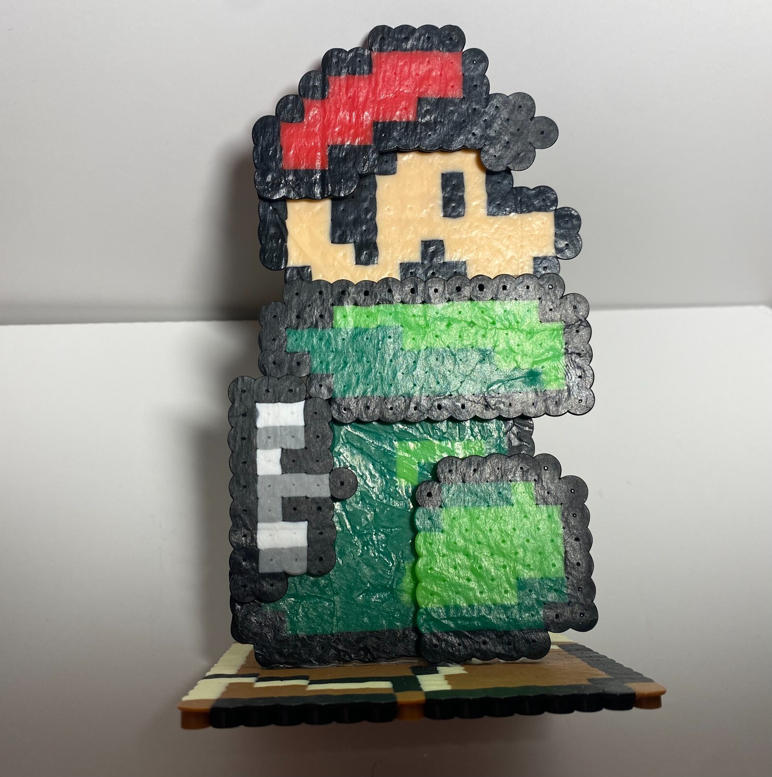 Super Mario Bros Mario in Flying Boot 3″ x 5.5″ 3D Custom Pixel Art