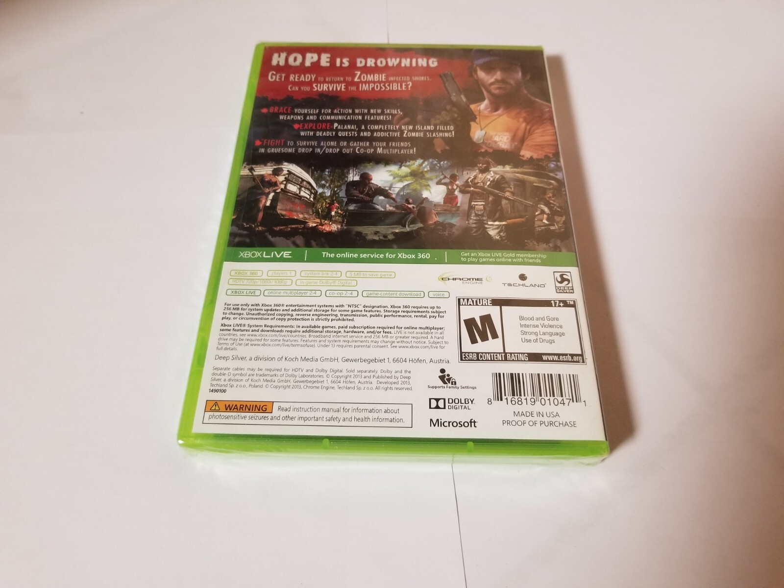 Dead Island Riptide (Microsoft Xbox 360, 2013) NEW