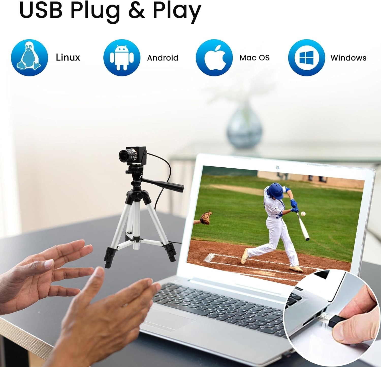 USB Camera 1080P 120fps High Speed Camera for Golf Swing Simulator
