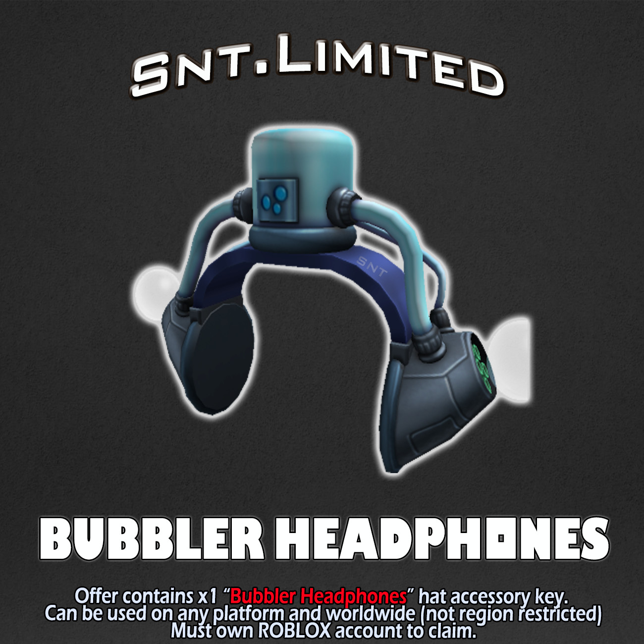 ROBLOX – Bubbler Headphones Hat (ALL Platforms)