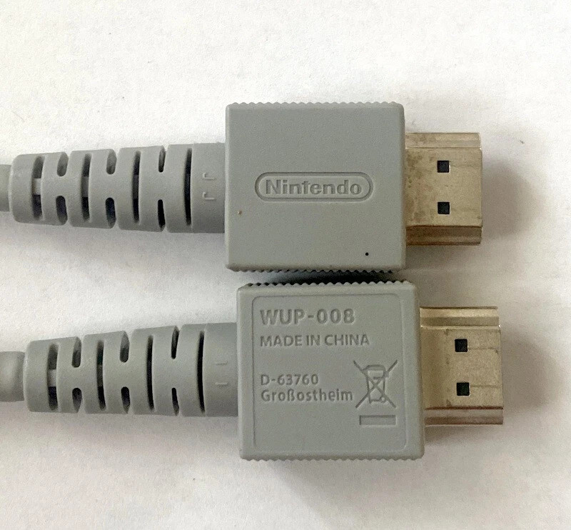 Official Genuine Nintendo Wii U TV OEM HDMI Cable Cord – WUP-008 – Tested!