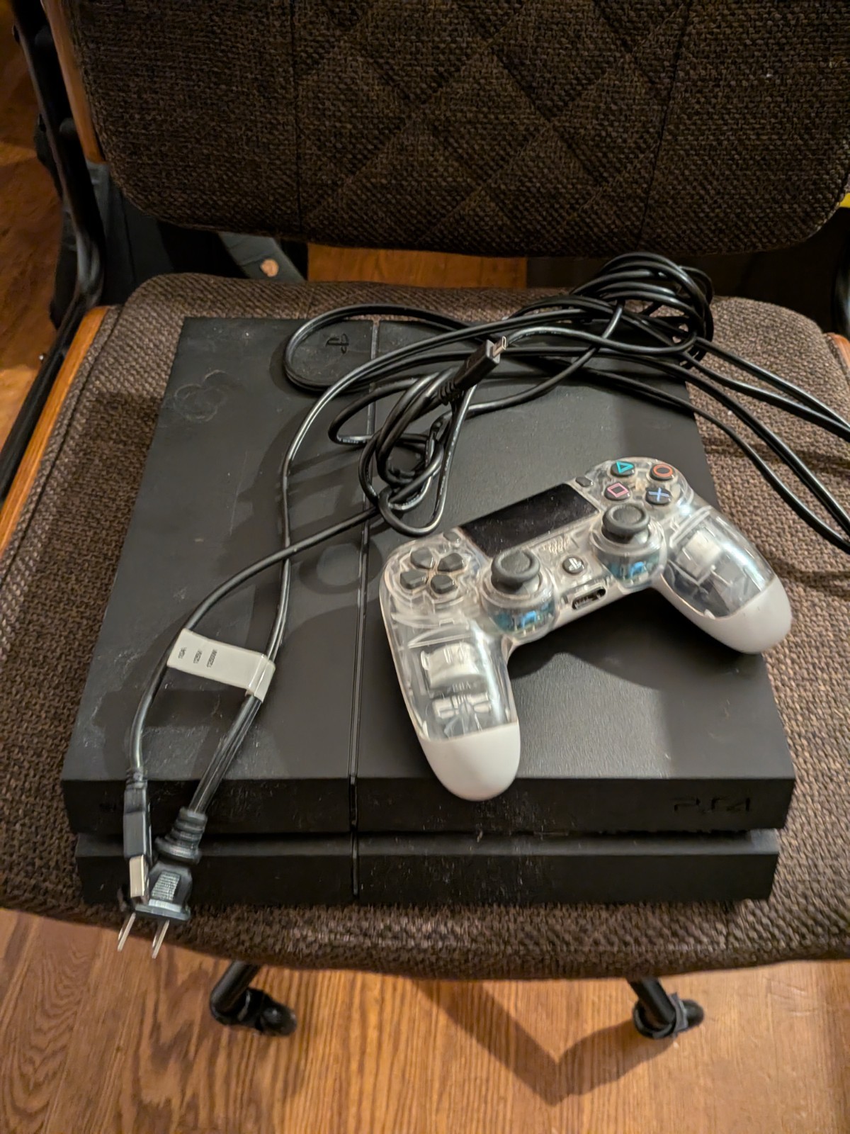 Sony PlayStation 4 500GB with Controller, Controller Charger, and Power Cord