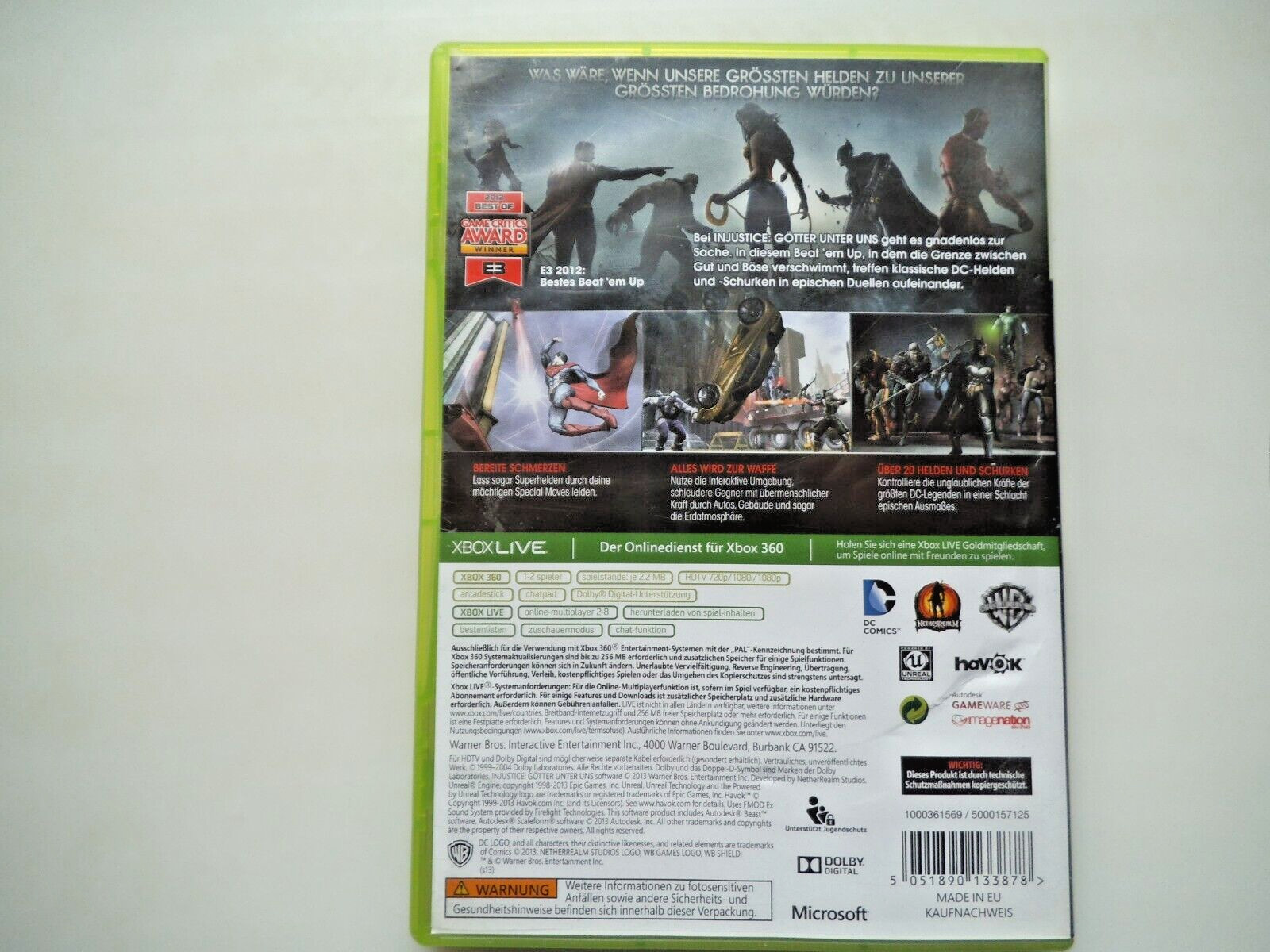 INJUSTICE Gods Among Us (Microsoft XBOX 360) Original packaging without…