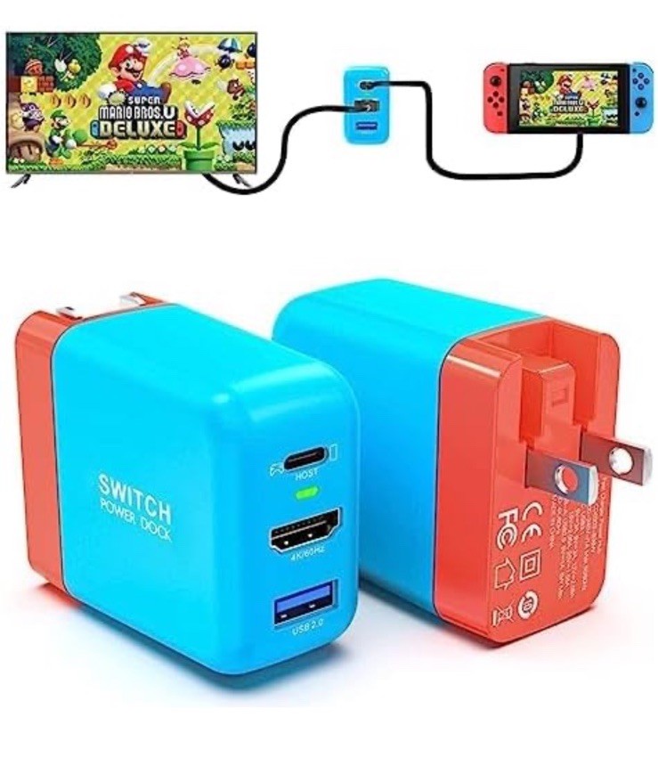 3 in 1 Switch Steam Dock Charger Adapter TV 4K HDMI for Android CellphoneTablet