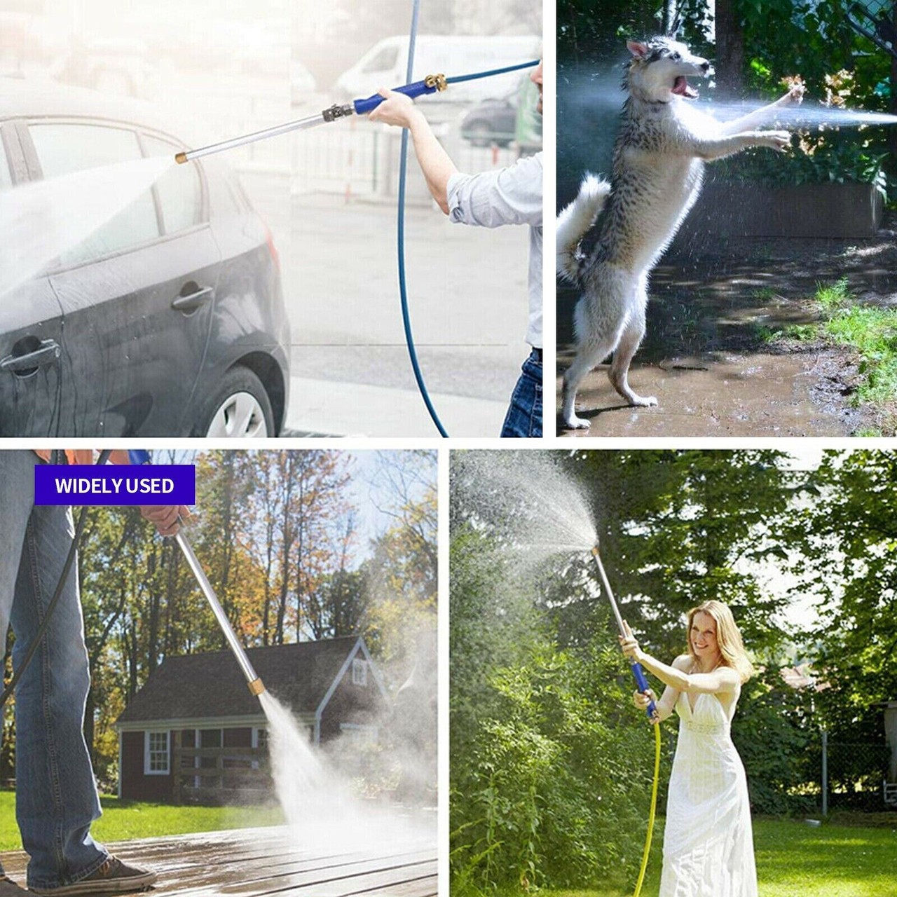 Pressure Washer Garden Hose High Power Water Spray Gun Nozzle Cordless