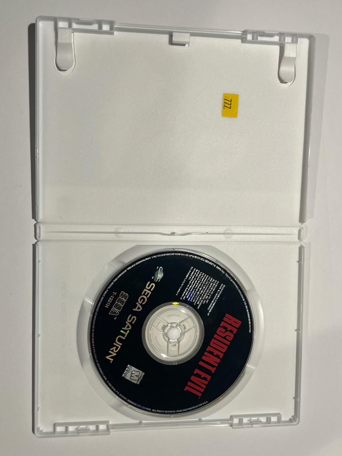 Resident Evil (Sega Saturn, 1997) In reproduction case