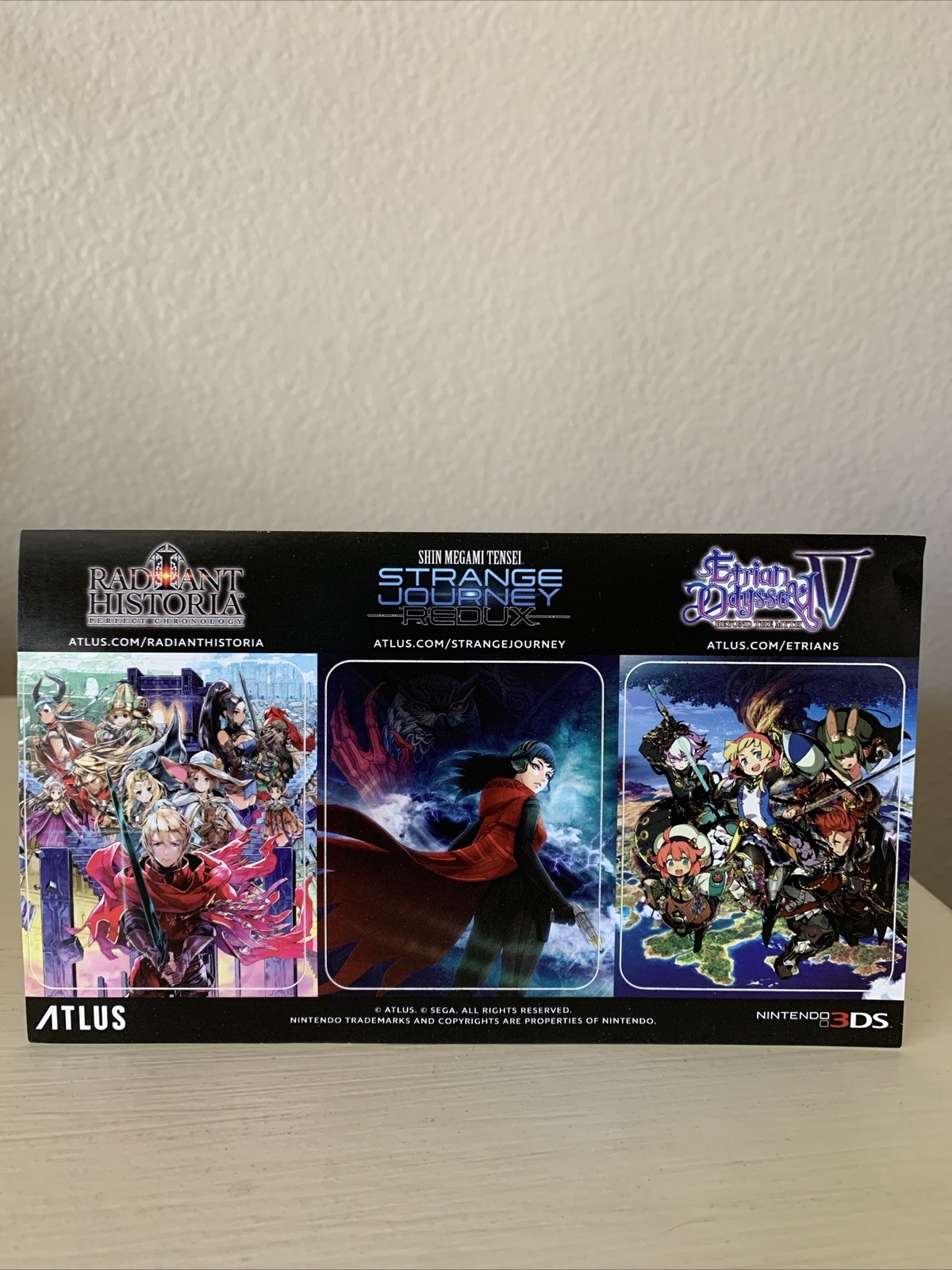Altus Radiant Historia Strange Journey Redux Etrian Odyssey V 3DS Promo Stickers