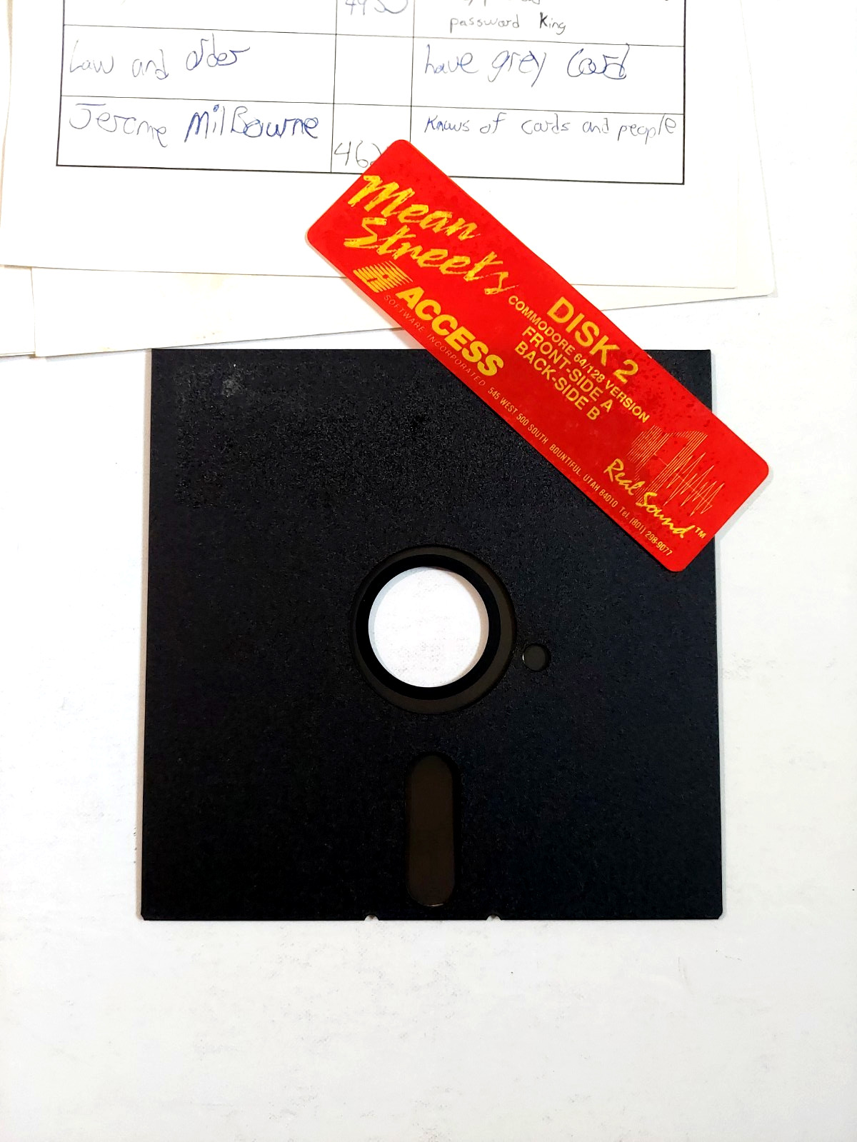 Mean Streets Commodore 64 1989 W/Manual Box Access Floppy Untested Tex Murphy