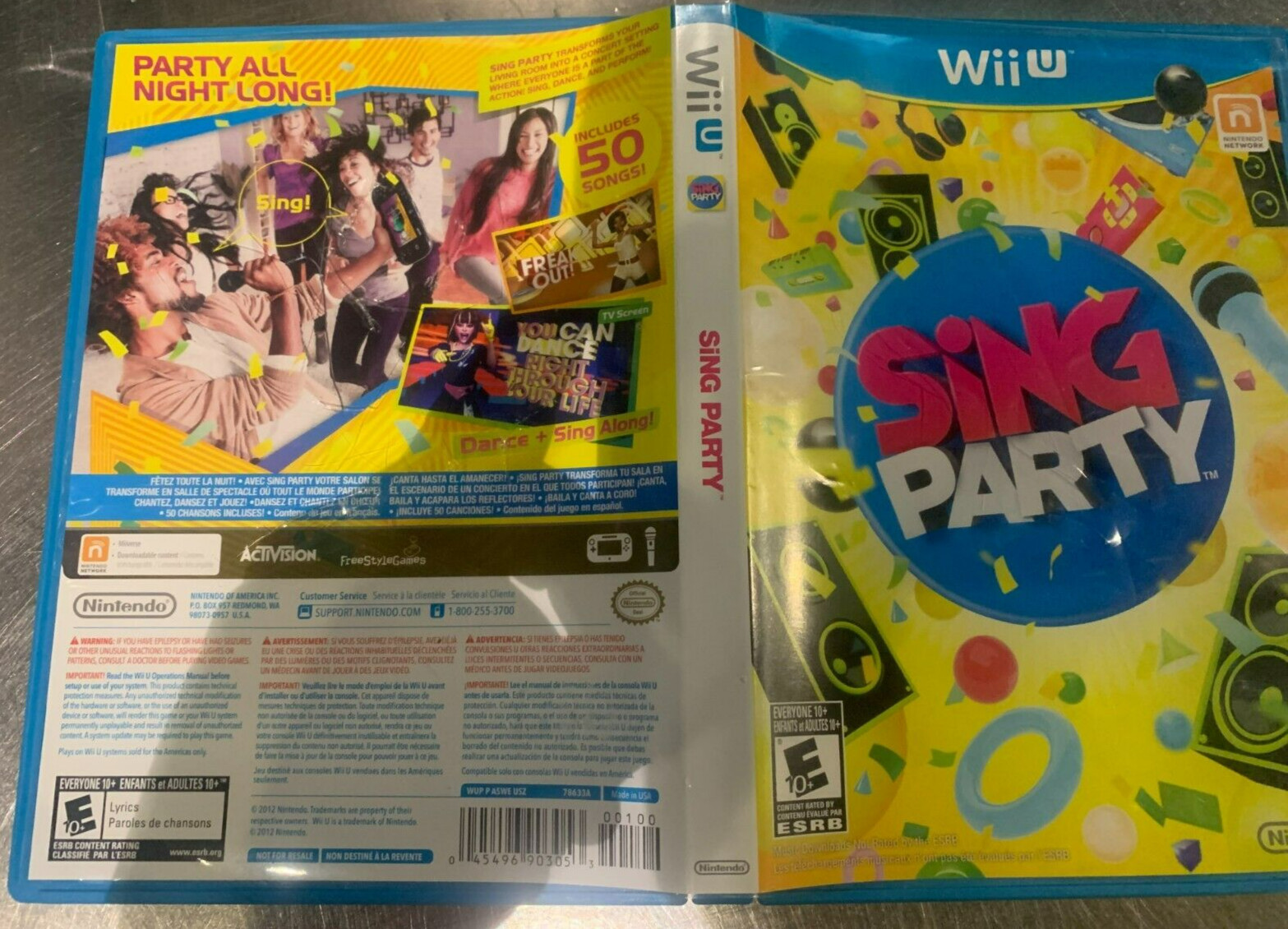 Sing Party (Nintendo Wii U, 2012) CIB with 2 Microphones (WUP-021) TESTED WORKS