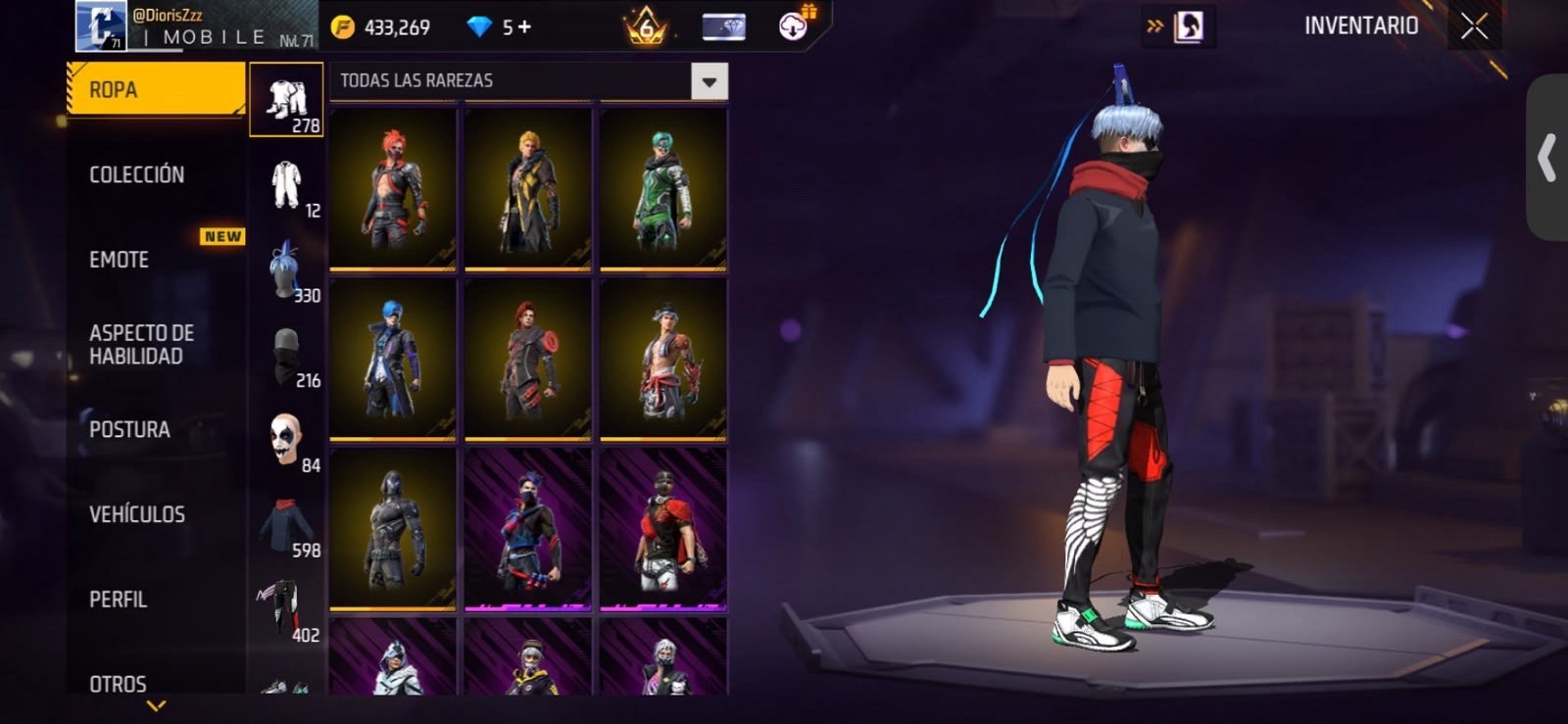 Free Fire Mobile Game Account, BTS Skins, Weapons, Medals, Digital