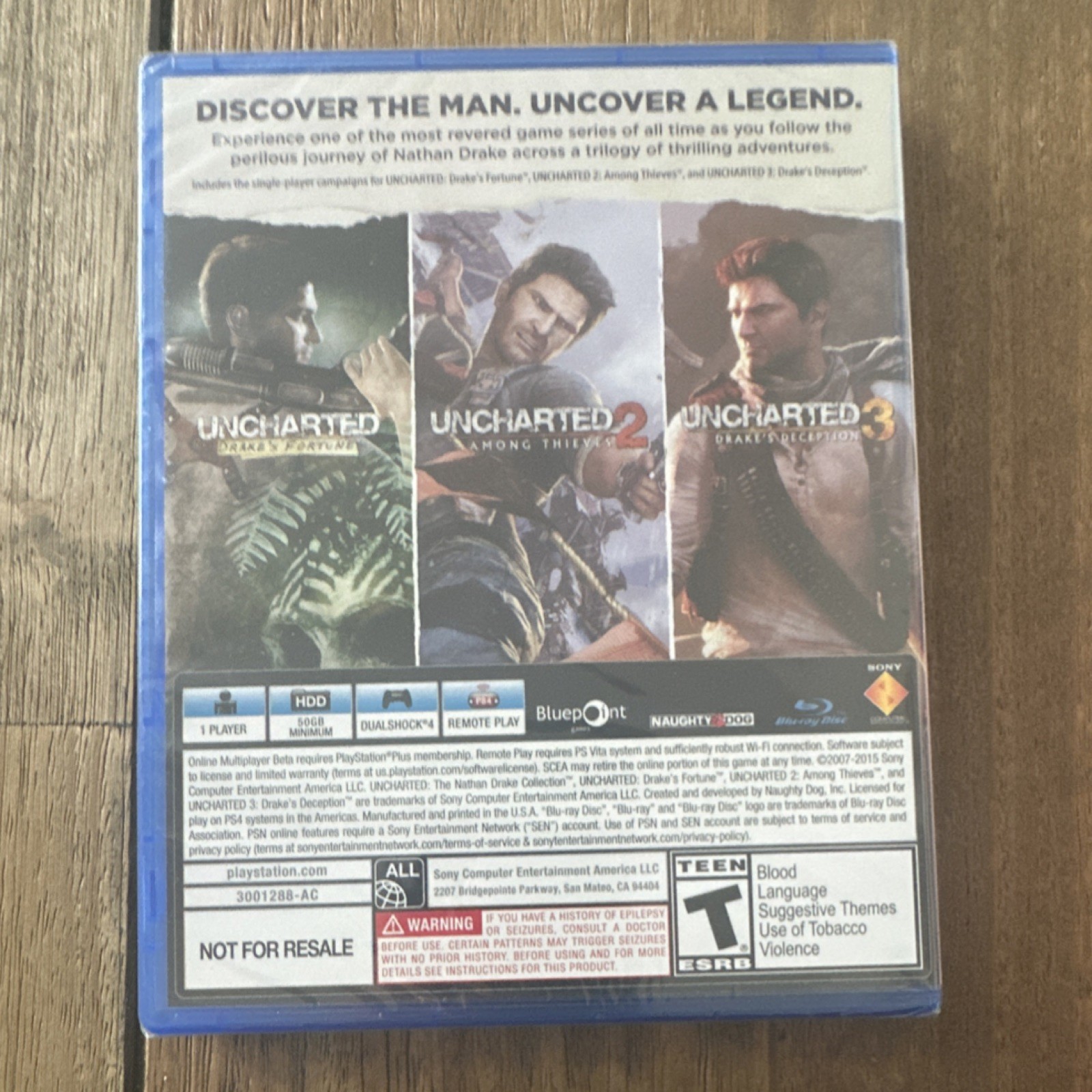 Uncharted: The Nathan Drake Collection Sony for PlayStation 4 New Unipened