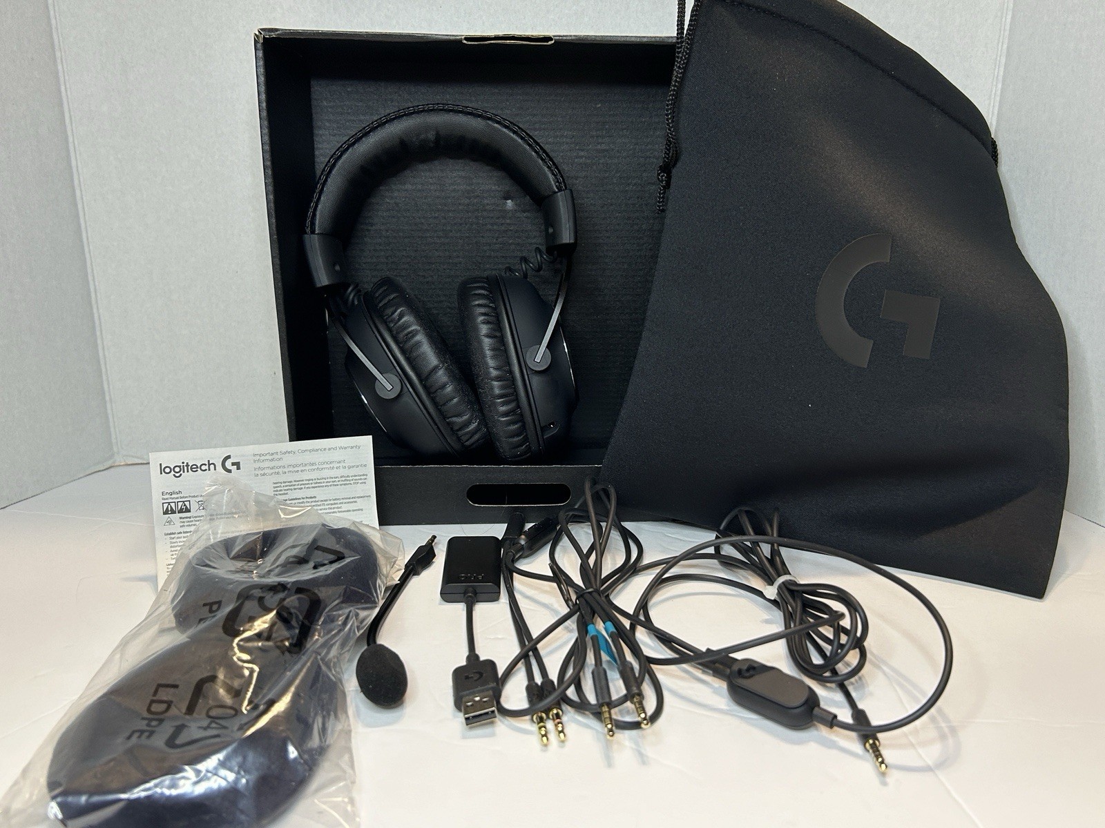 Logitech PRO X USB Gaming Headset Wired Black for PC, Xbox, PS5, PS4-Open Box