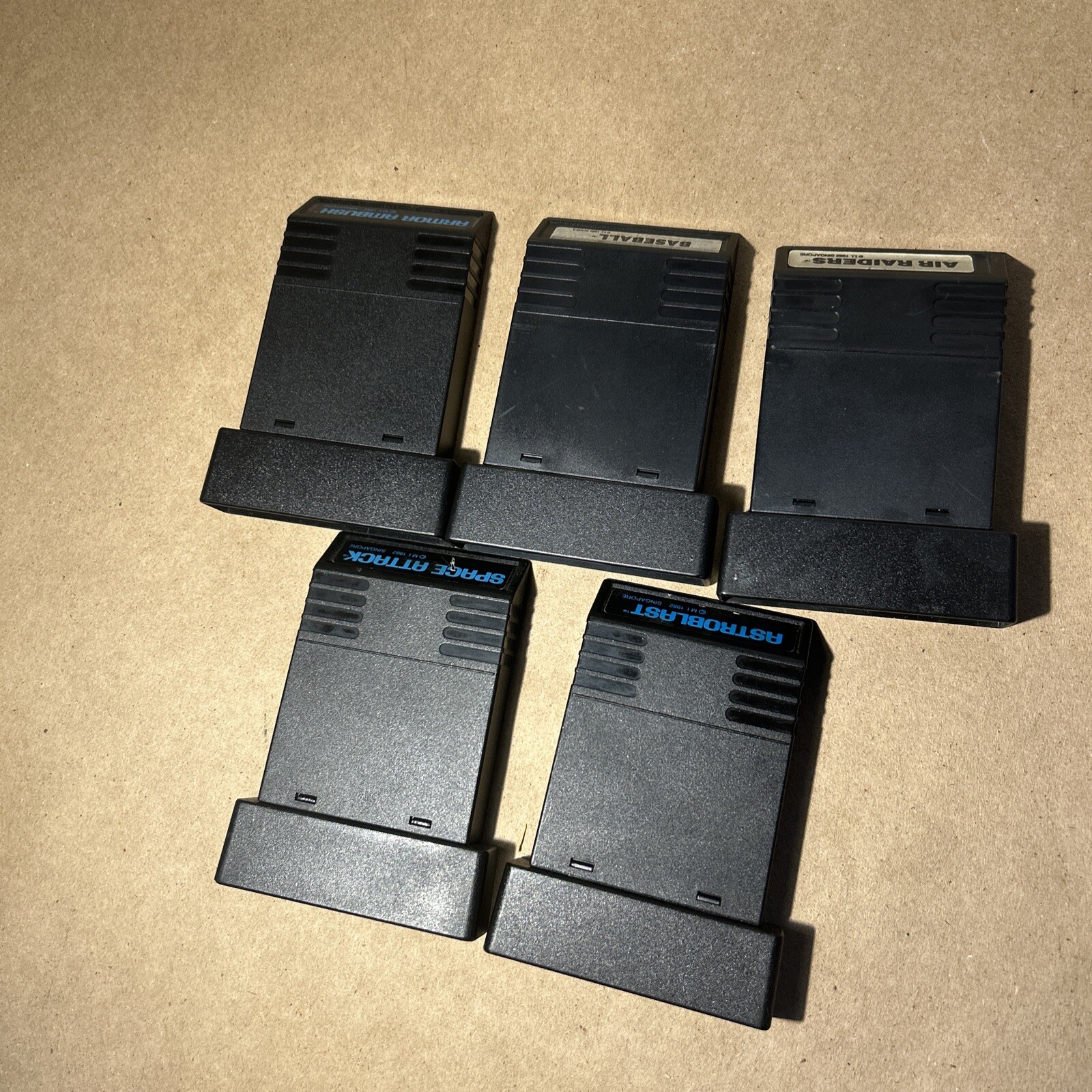 Atari 2600 Games ‘82 Astroblast, Space Atck, Air Raiders, Baseball, Armor Ambush
