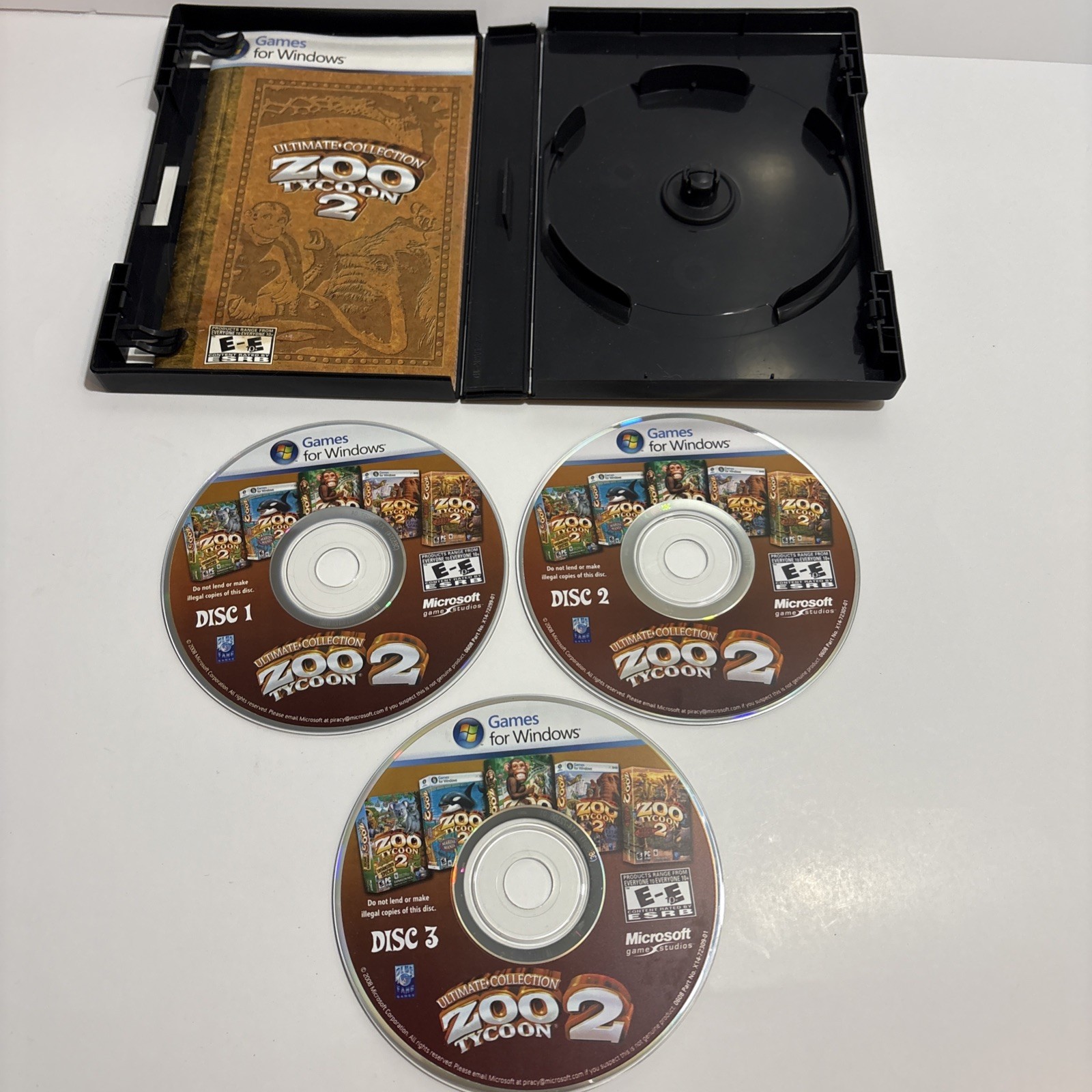 Zoo Tycoon 2 Ultimate Collection PC CD with All 4 Expansion Packs Complete 3disc