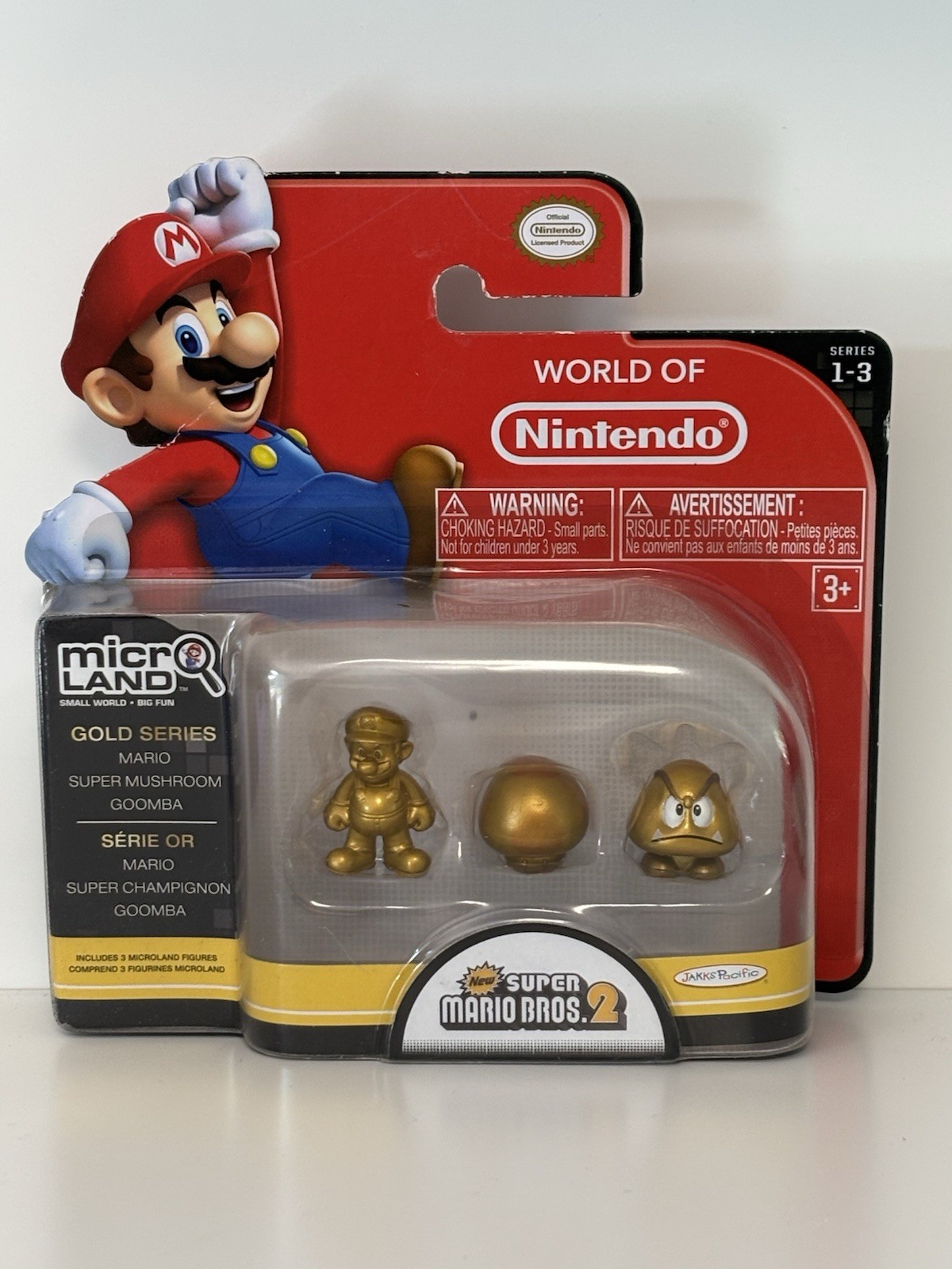 WORLD OF NINTENDO MICROLAND GOLD SERIES 1-3 MARIO SUPER CHAMPIGNON GOOMBA-FIGURE