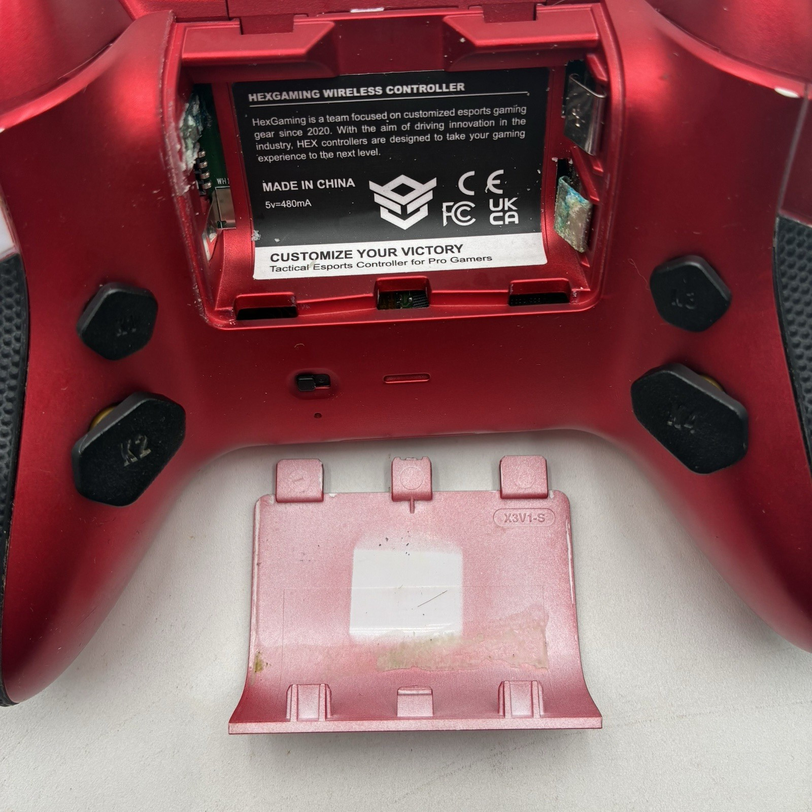 HexGaming ADVANCE Custom Xbox Series Pro Controller Red With Case + Extras