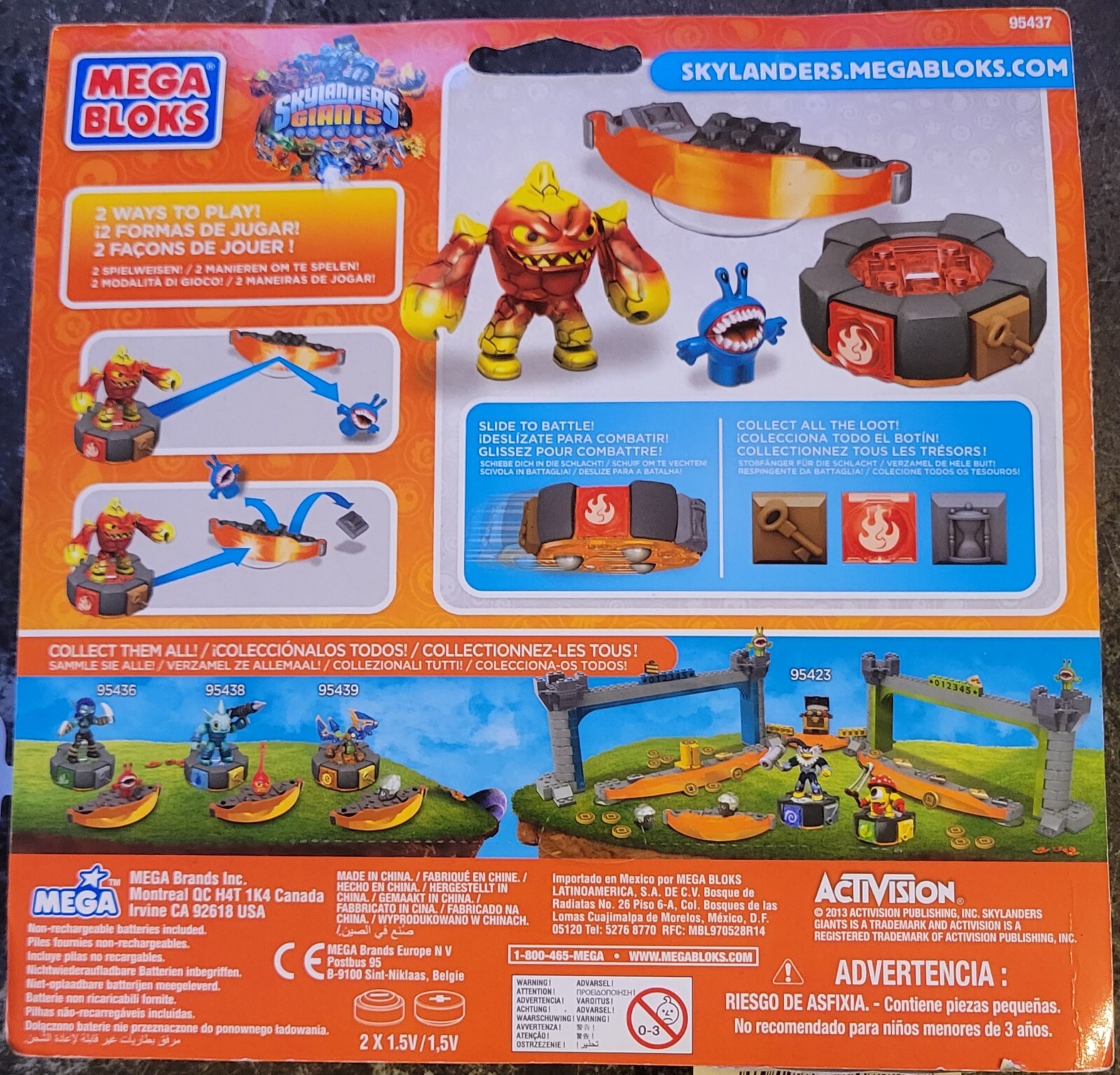 Mega Bloks Skylanders Giants 95437 Series 2 Battle Port Activision 2013 Eruptor