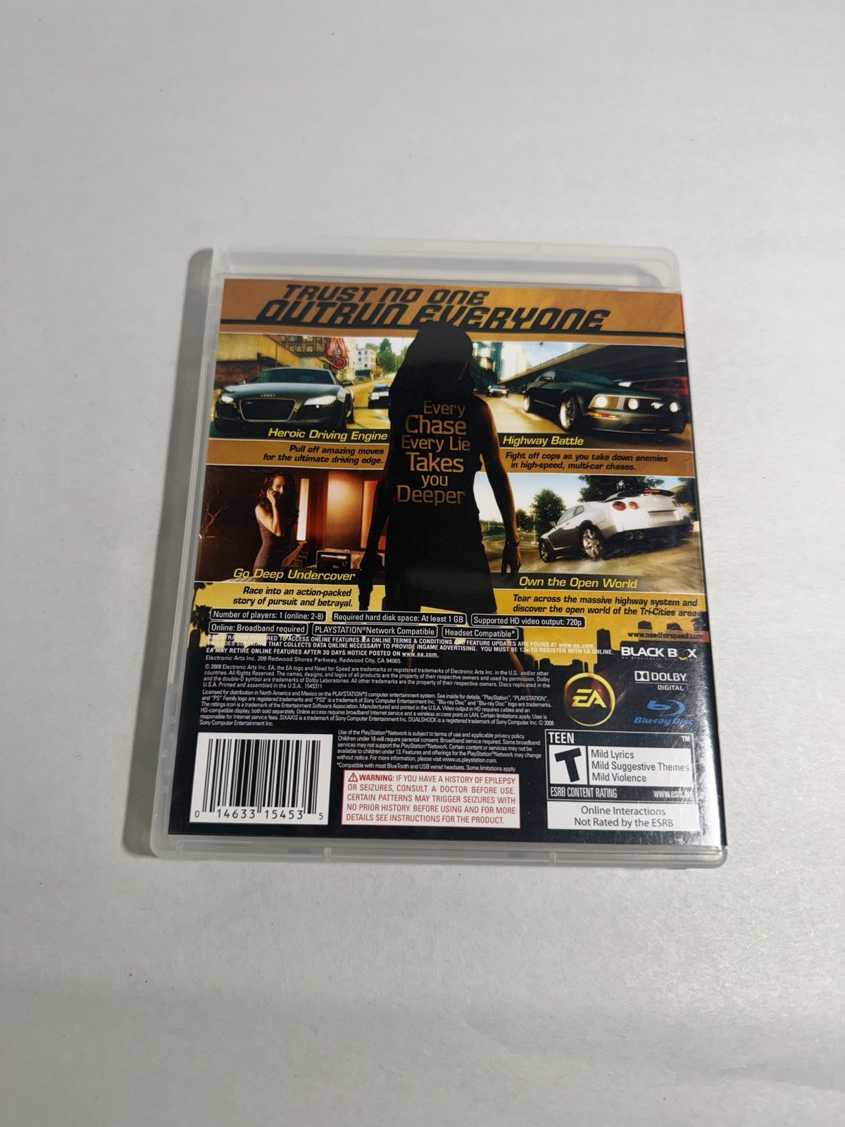 EA Need for Speed Undercover Sony PlayStation 3 PS3 T Rated CIB Tested